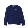 Nike, Felpa Cappuccio Zip Ragazzo Hoodie Club, Midnight Navy/midnight Navy/white