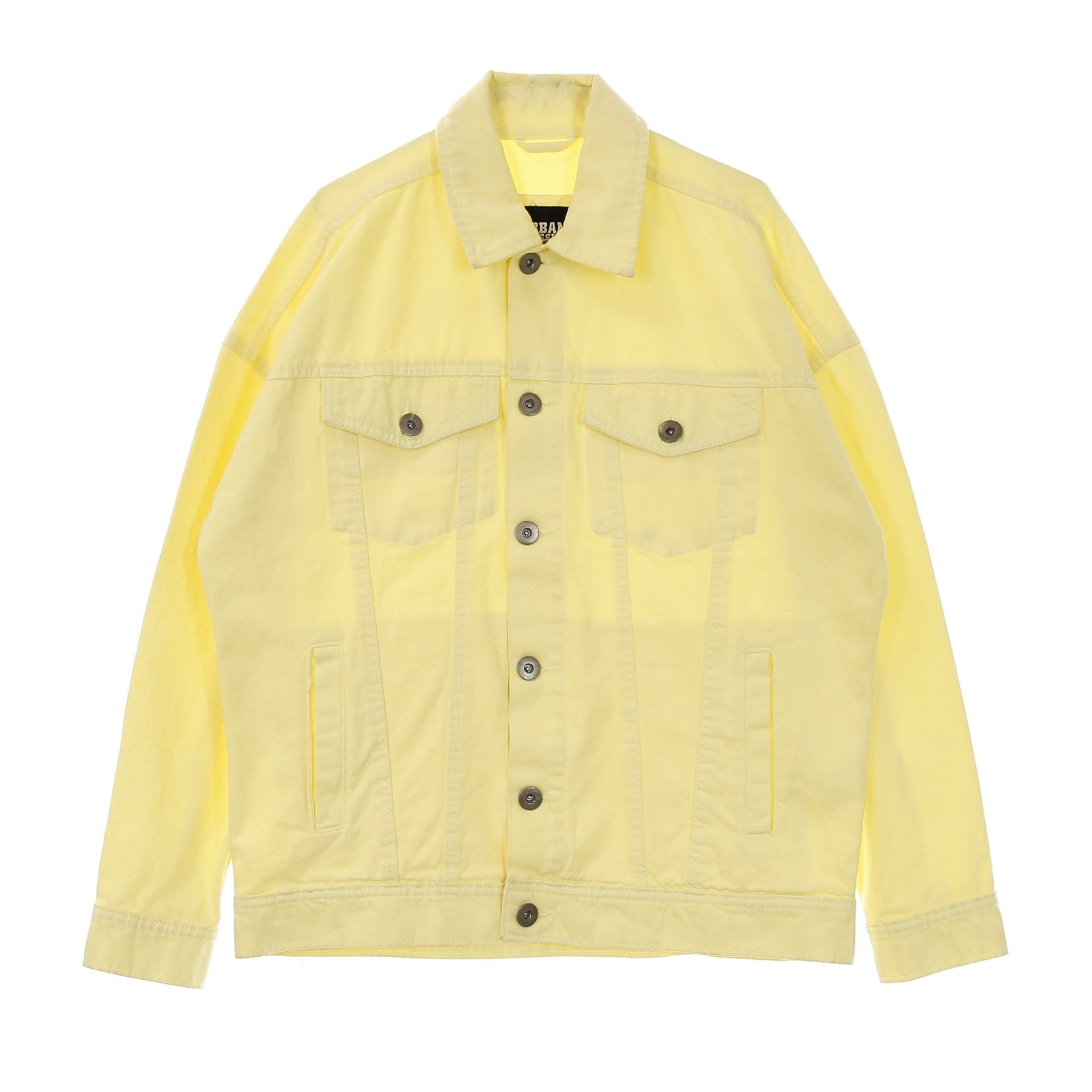 Urban Classics, Giubbotto Jeans Uomo Oversize Garment Dye Jacket, Powder Yellow
