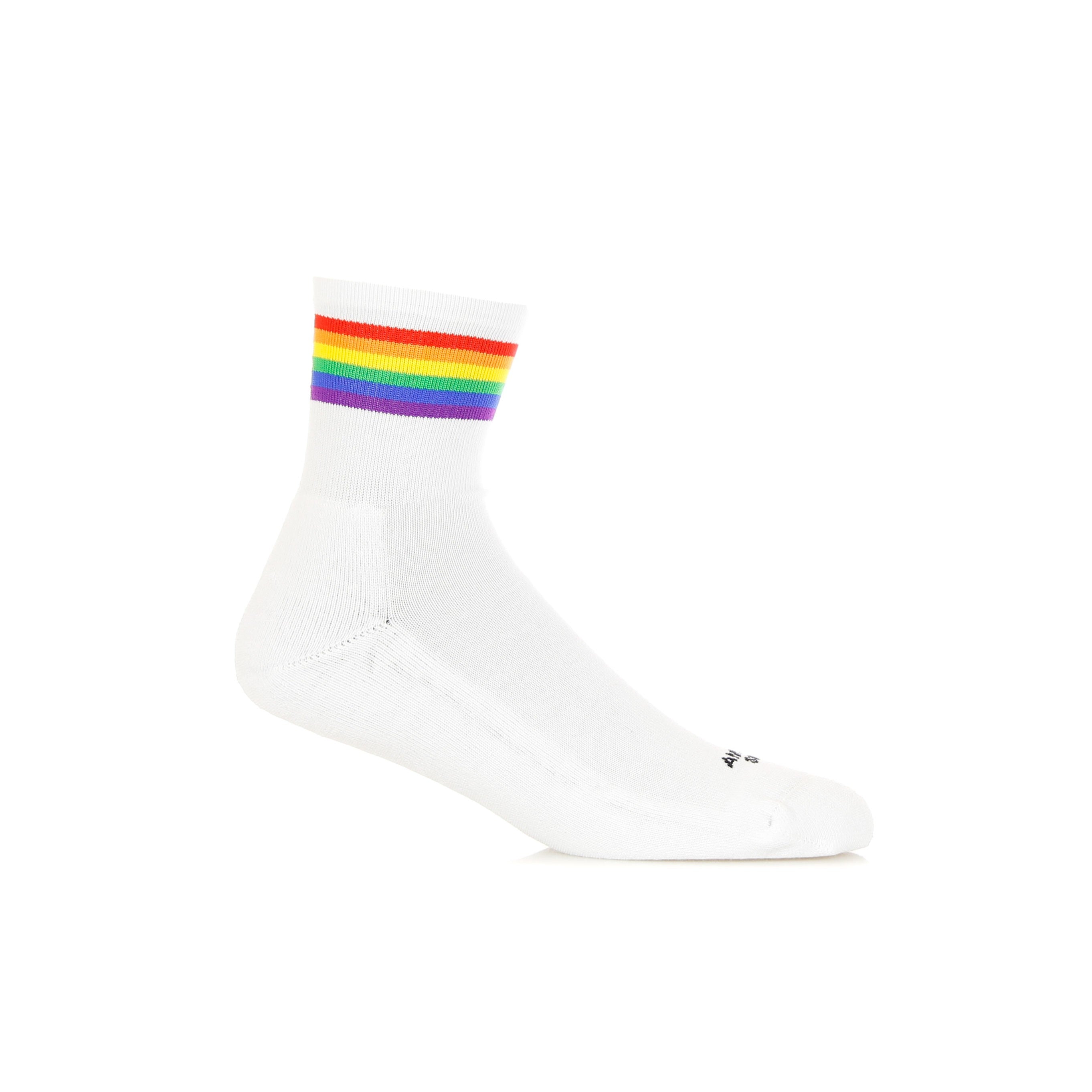 American Socks, Calza Bassa Uomo Rainbow Pride, White