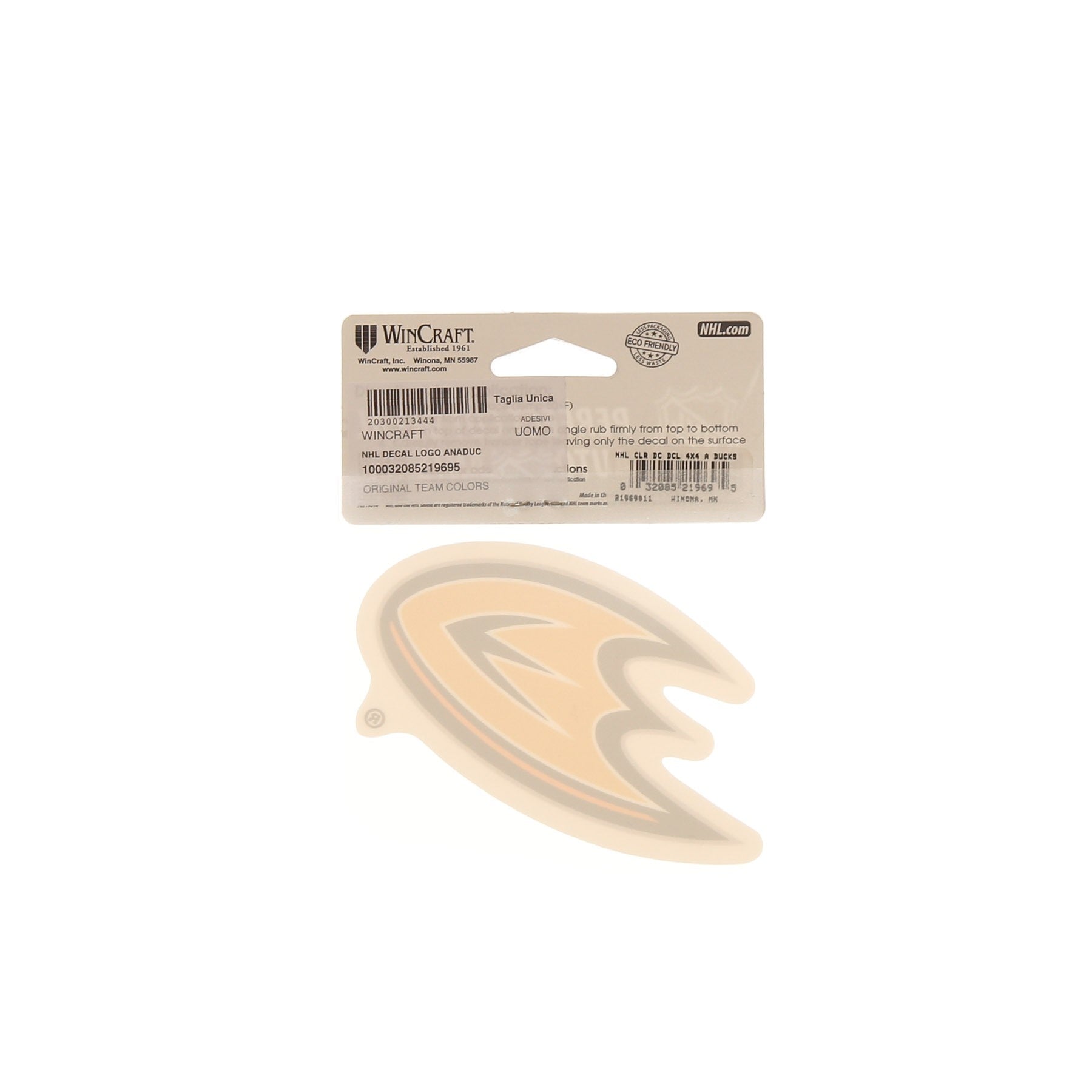Wincraft, Decalcomania Uomo Nhl Decal Logo Anaduc, 