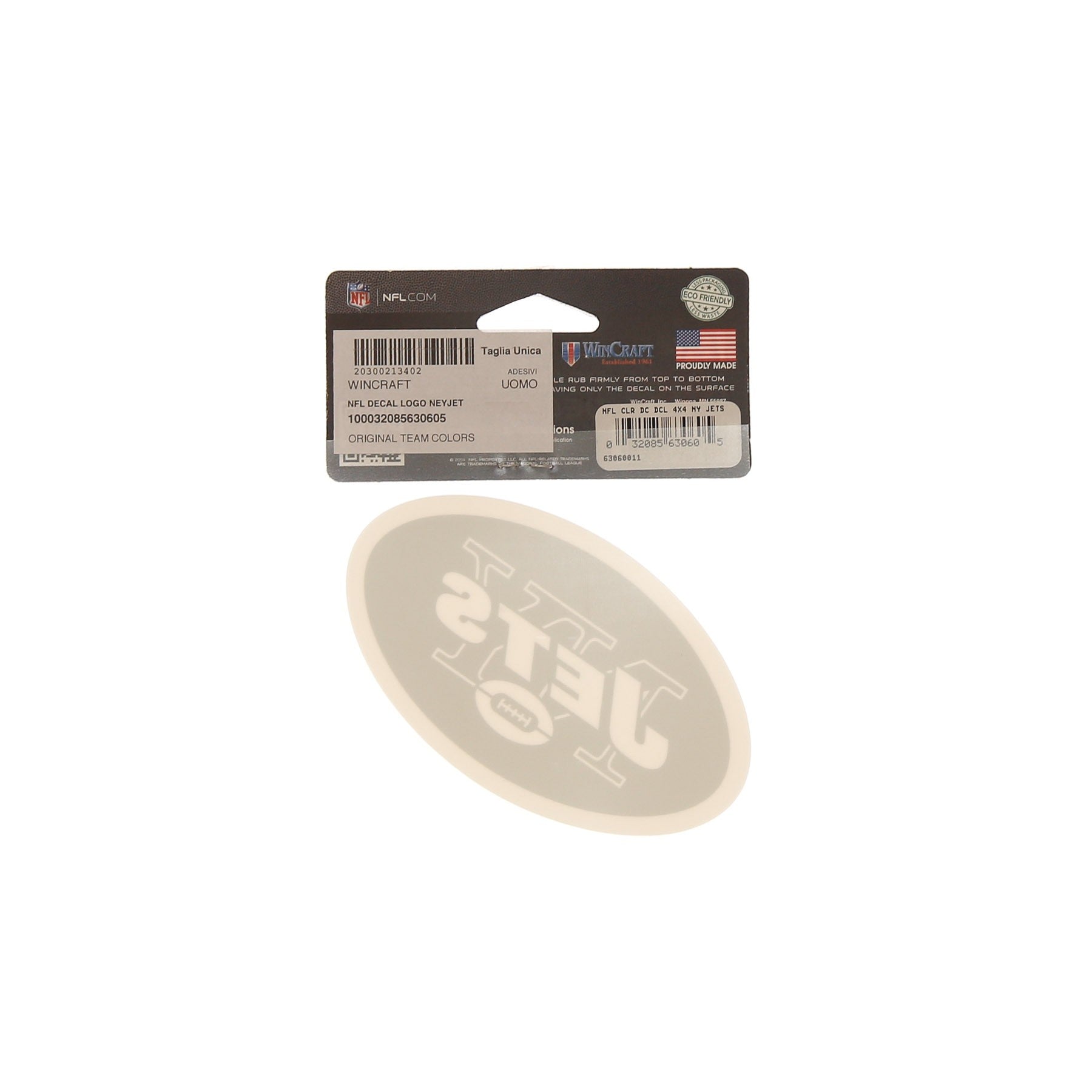 Wincraft, Decalcomania Uomo Nfl Decal Logo Neyjet, 