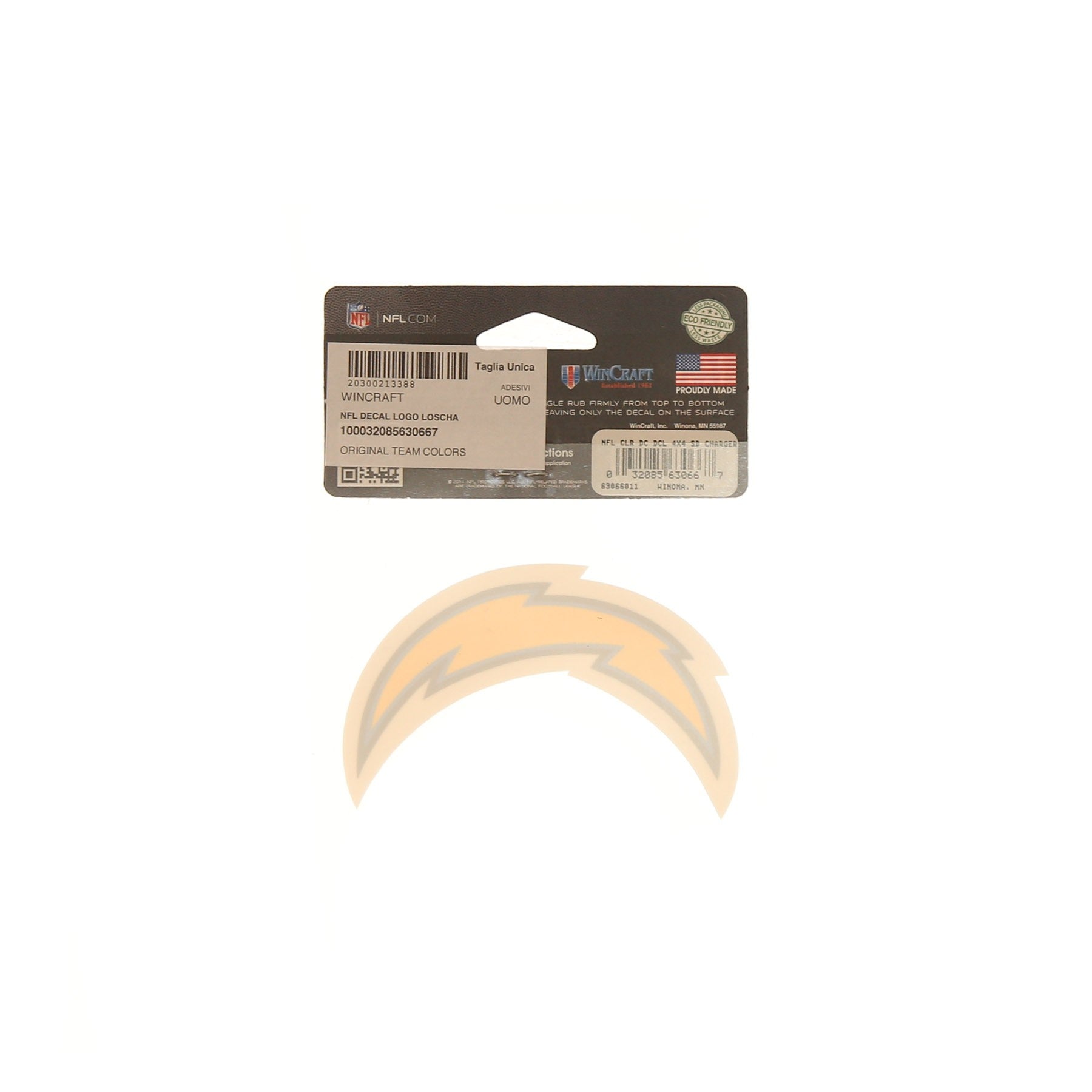 Wincraft, Decalcomania Uomo Nfl Decal Logo Loscha, 