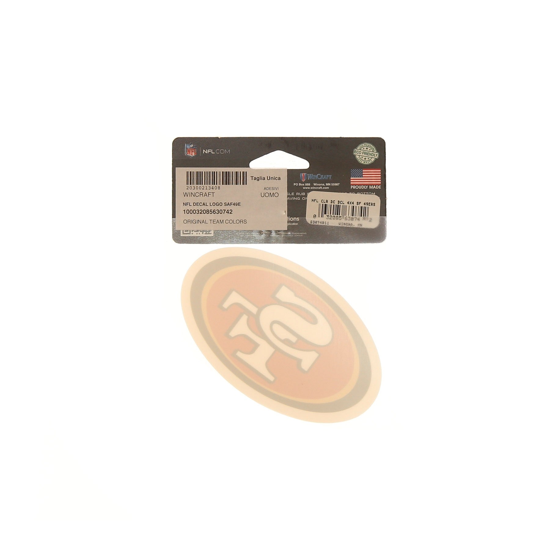 Wincraft, Decalcomania Uomo Nfl Decal Logo Saf49e, 