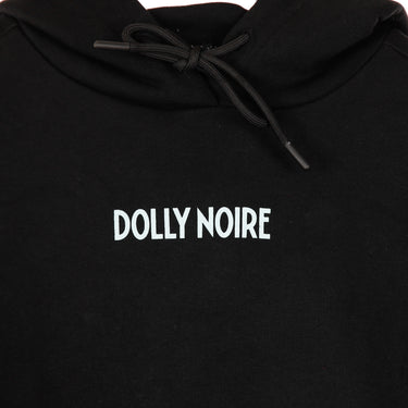 Dolly Noire, Felpa Leggera Cappuccio Corta Donna Globe Crop Hoodie, 