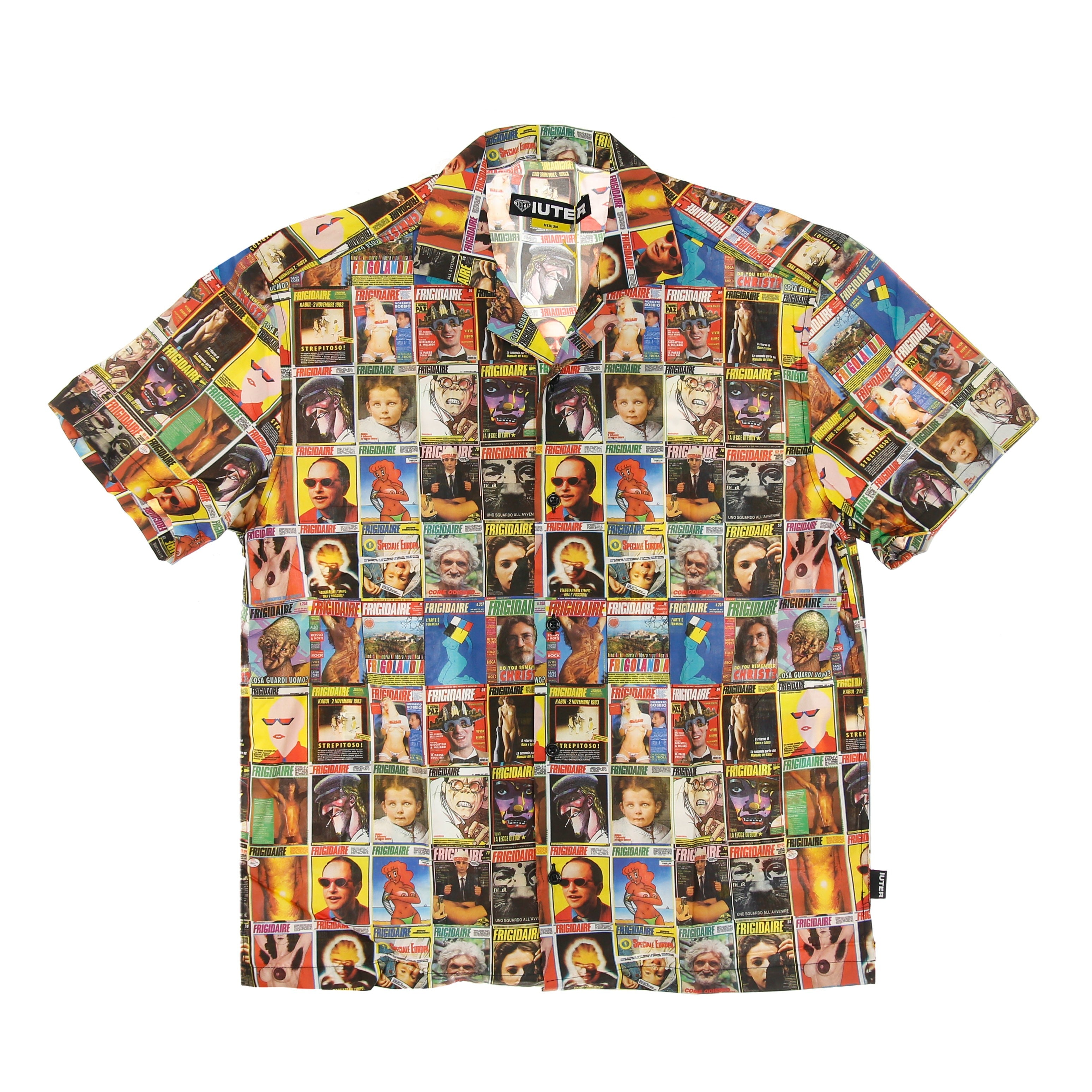 Iuter, Camicia Manica Corta Uomo Cover Cuban Shirt X Frigidaire, Multicolor