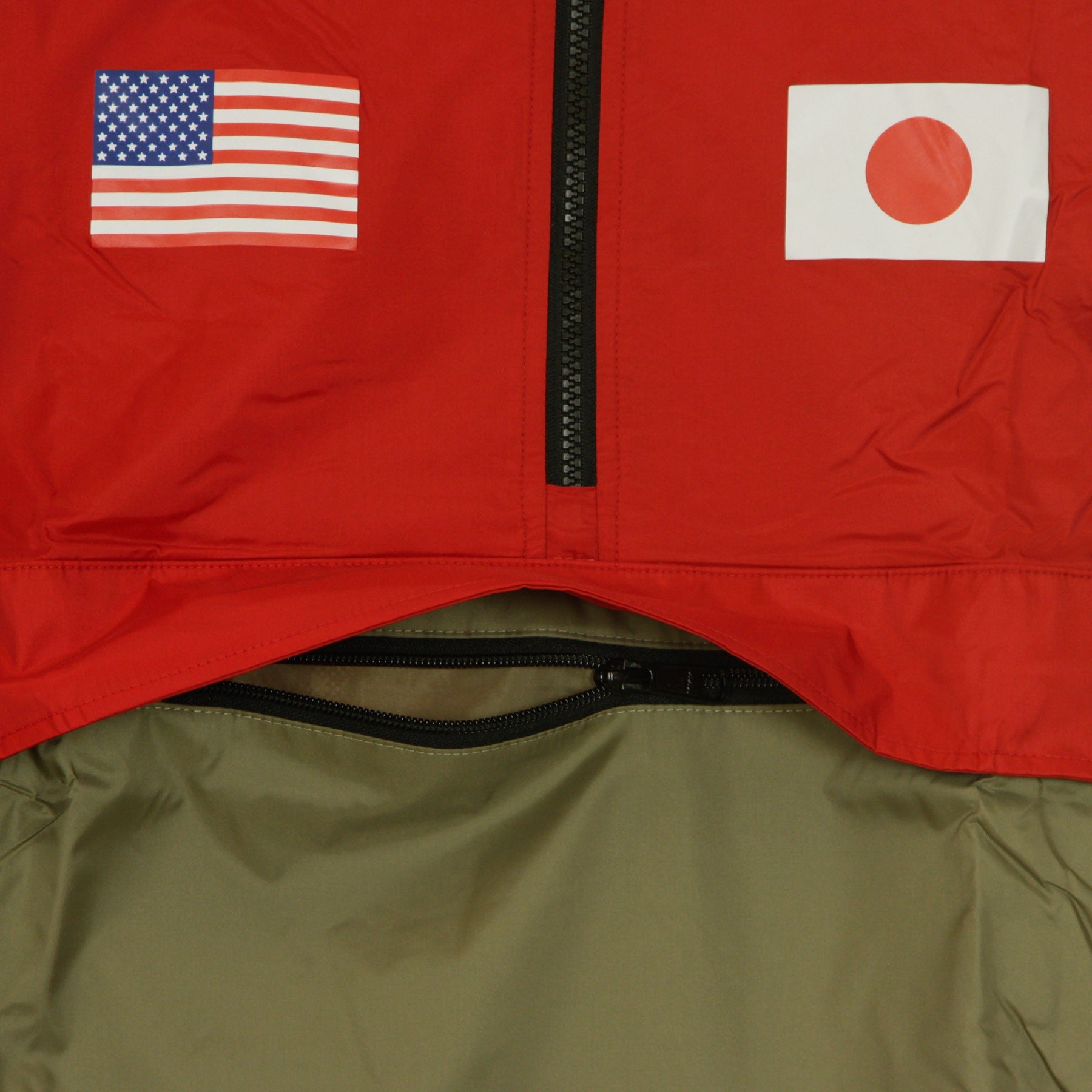 Huf, Giacca A Vento Infilabile Uomo Flags Anorak Jacket, 