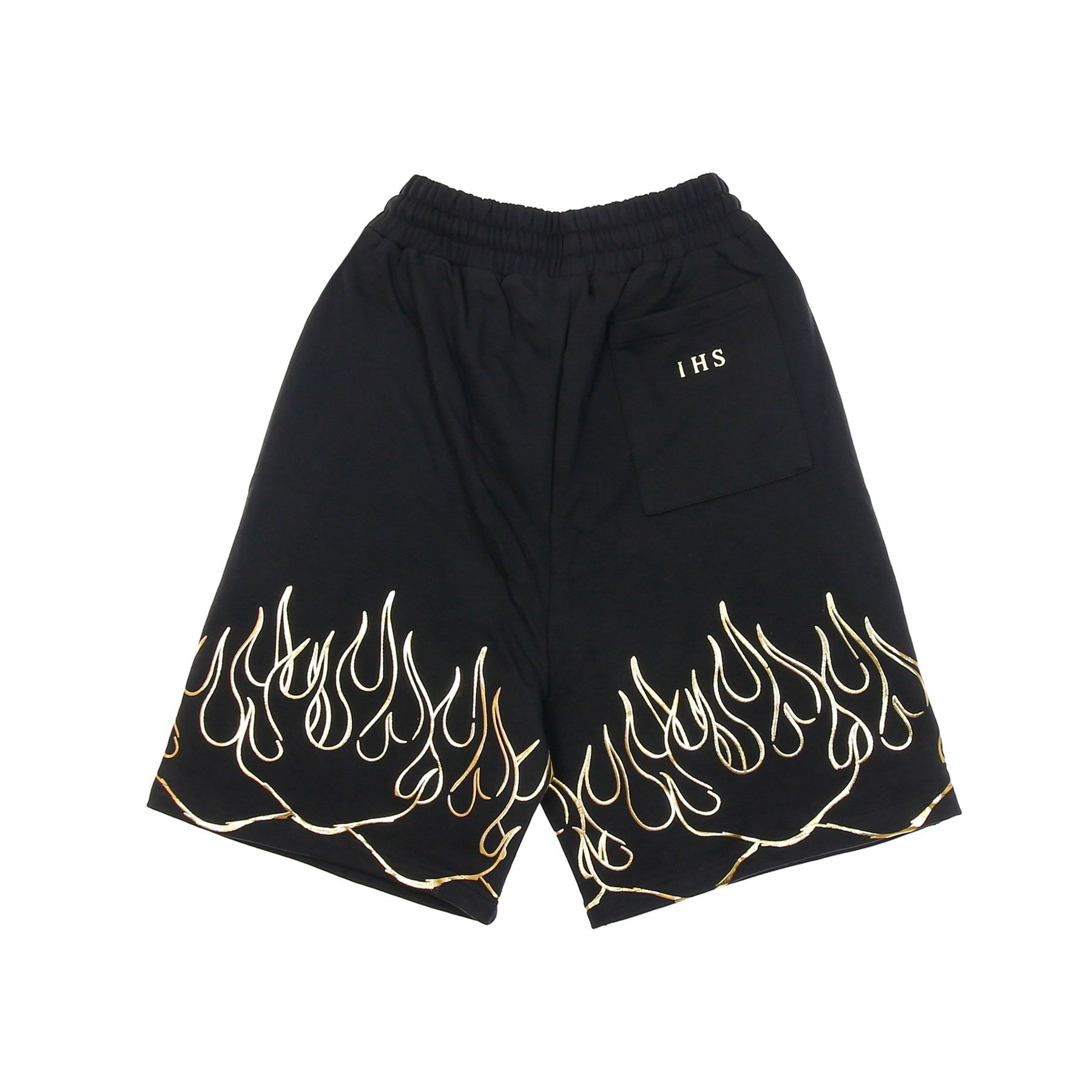 Ihs, Pantalone Corto Tuta Uomo 3d Print Flames Shorts, 