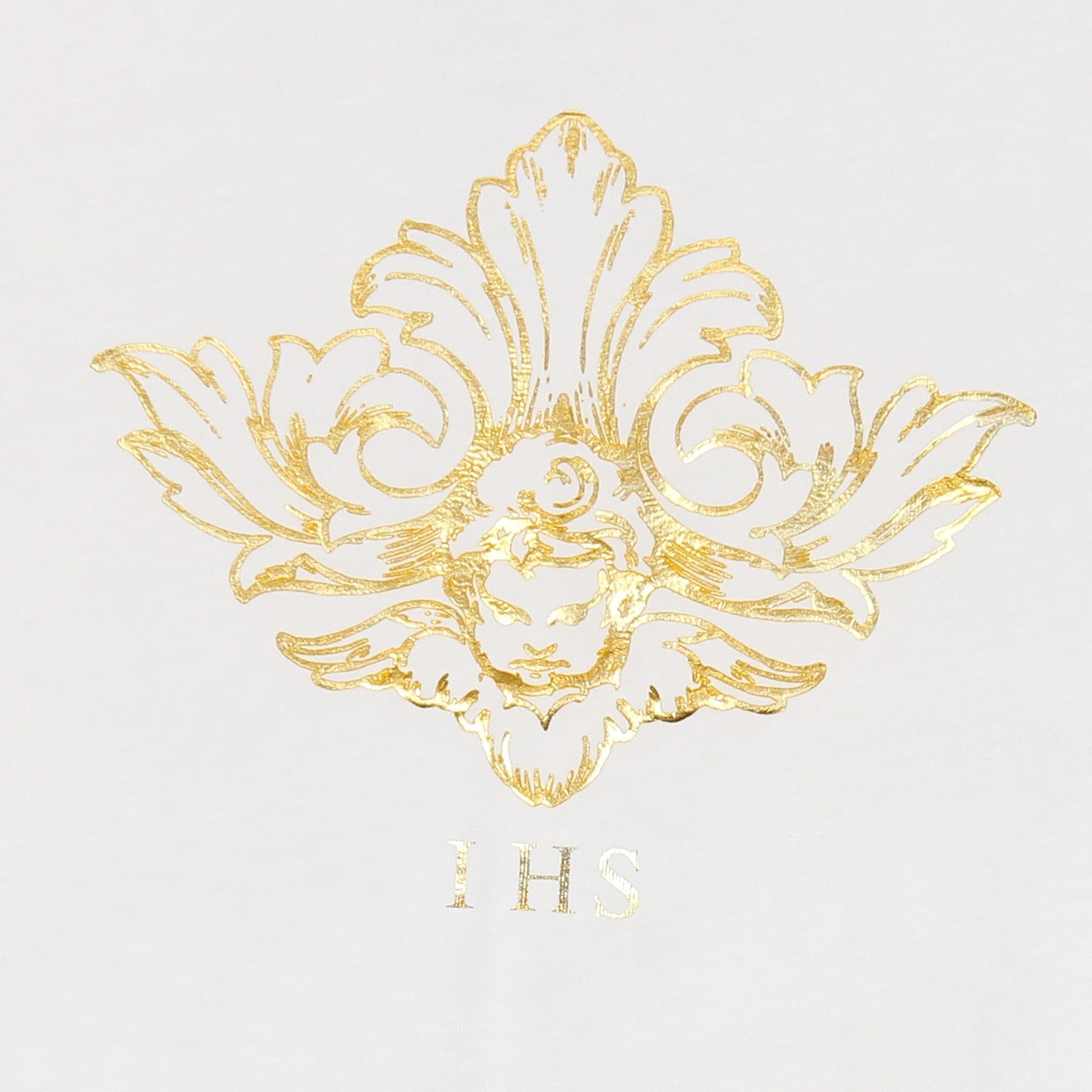 Ihs, Maglietta Uomo 3d Print Flames &angel Tee, White