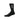 Iuter, Calza Media Uomo Logo Tennis Socks, Black