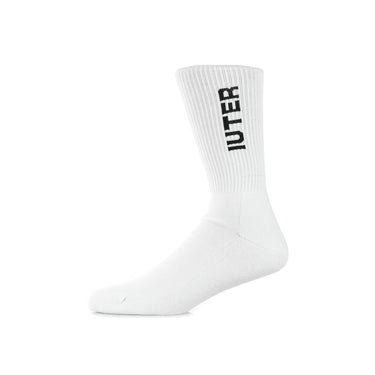 Iuter, Calza Media Uomo Logo Tennis Socks, White