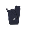 Nike, Pantalone Tuta Felpato Ragazzo Club Jogger Pant, Midnight Navy/midnight Navy/white