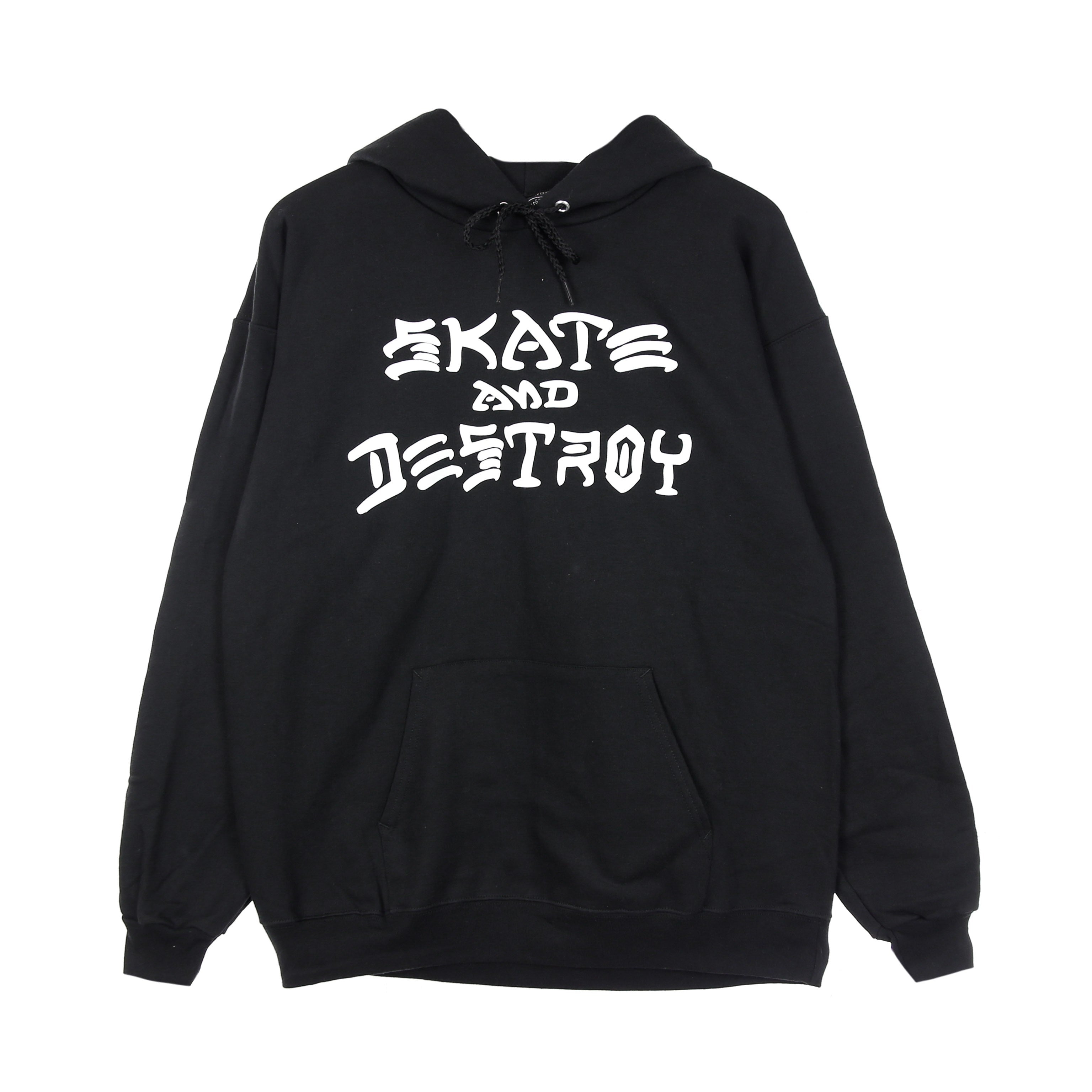 Thrasher, Felpa Cappuccio Uomo Skate & Destroy Hoodie, Black/white