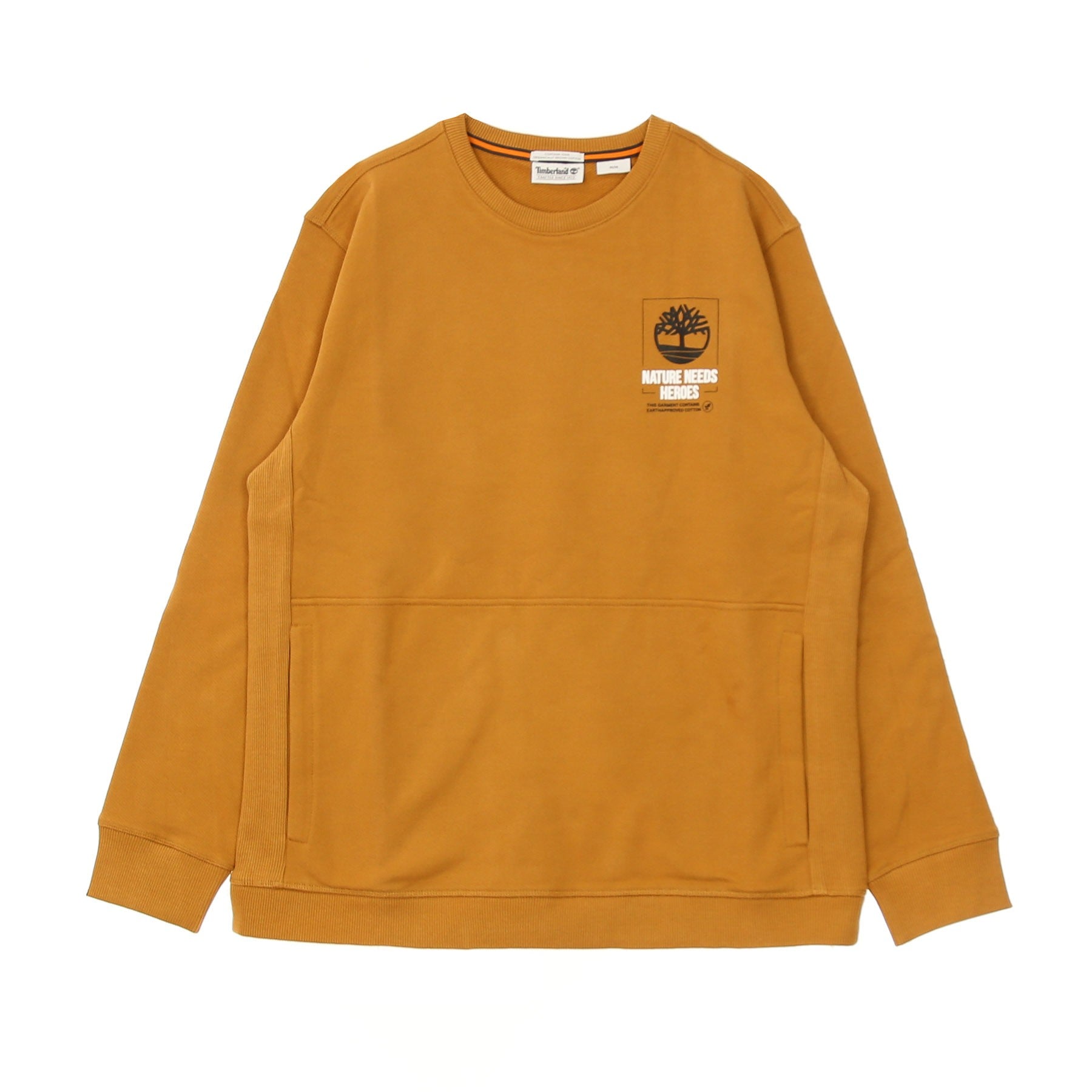 Timberland, Felpa Leggera Girocollo Uomo Nnh Crewneck Sweatshirt, Wheat Boot