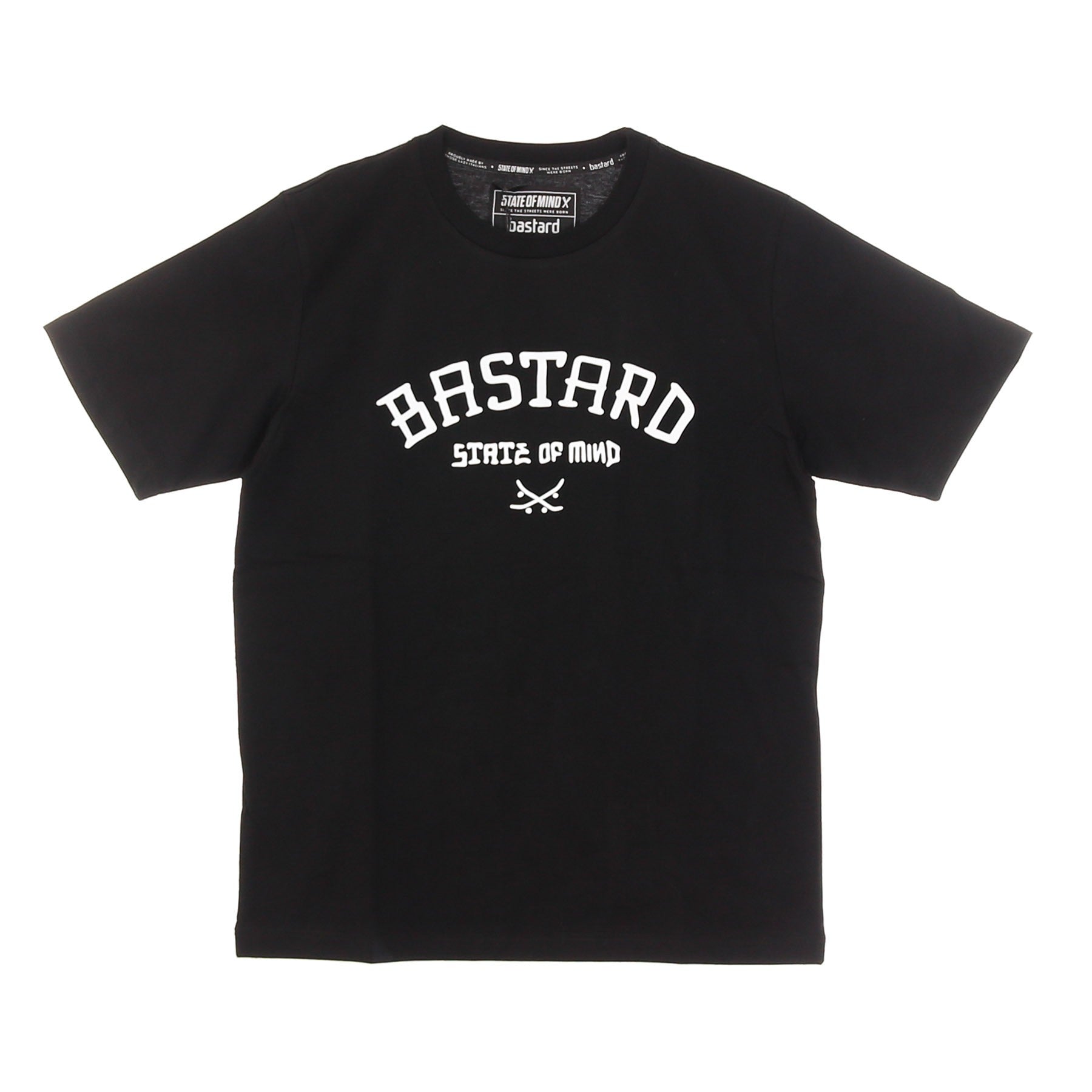 5tate Of Mind, Maglietta Uomo 5om X Bastard Logo Tee, Black