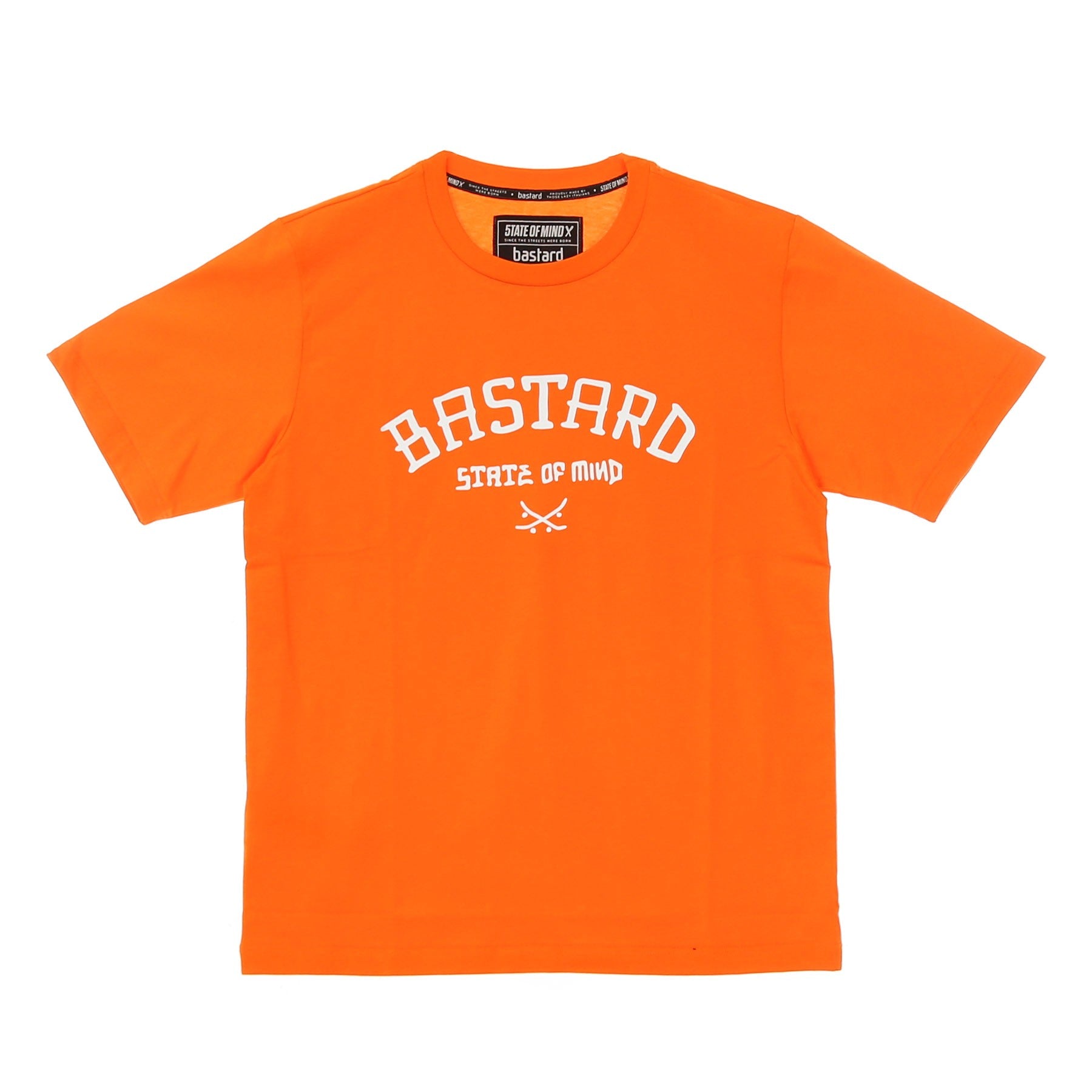5tate Of Mind, Maglietta Uomo 5om X Bastard Logo Tee, Orange