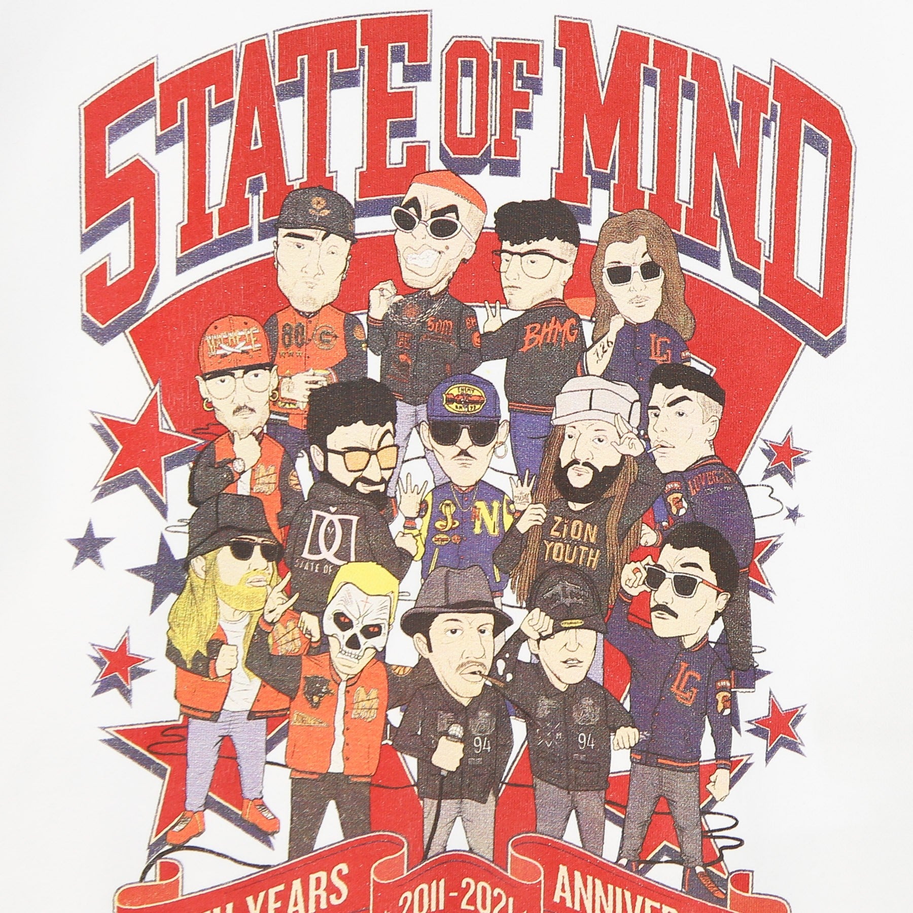 5tate Of Mind, Felpa Leggera Girocollo Uomo 10th Years Anniversary All Star5, 