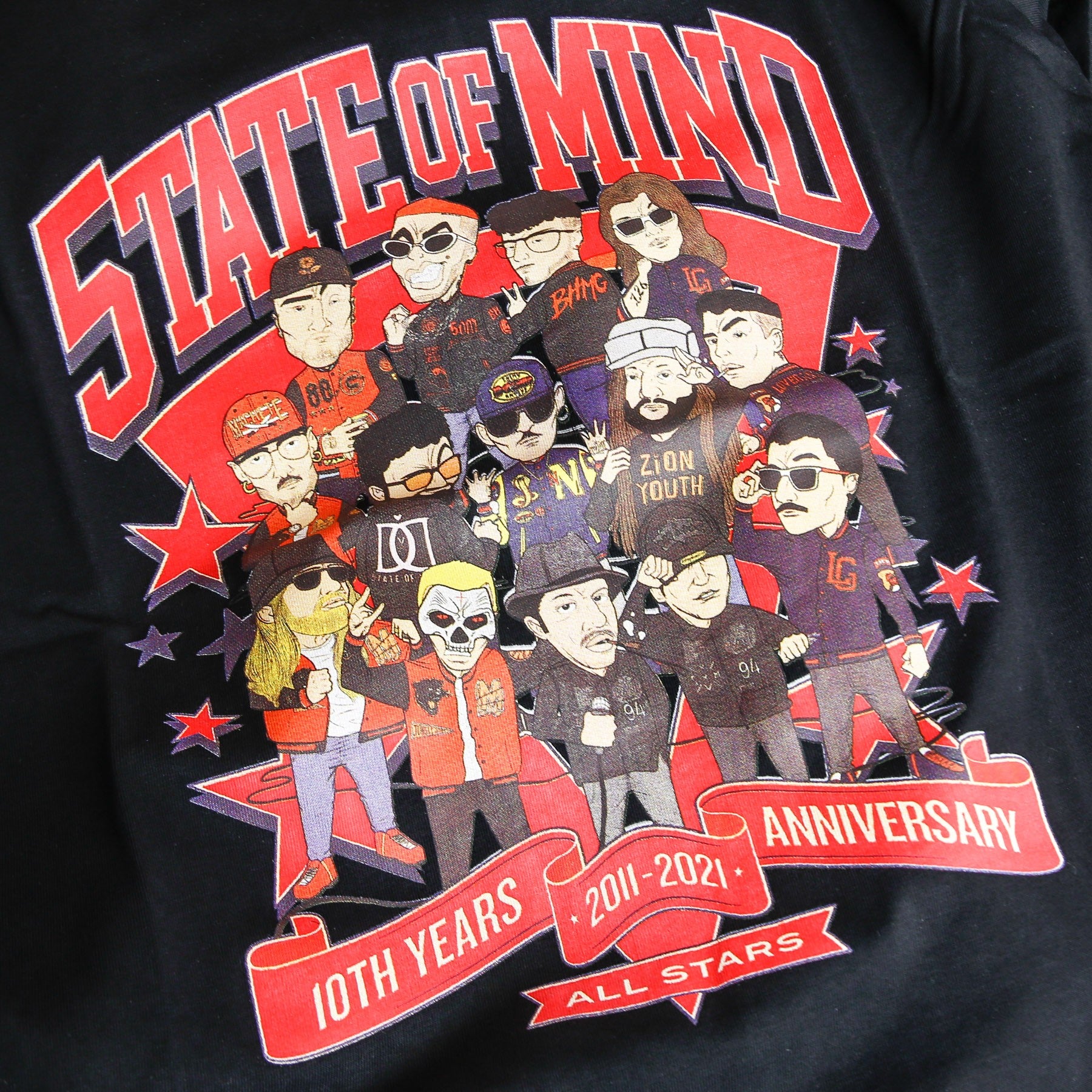 Men's T-Shirt 10th Years Anniversary All Star5 Black