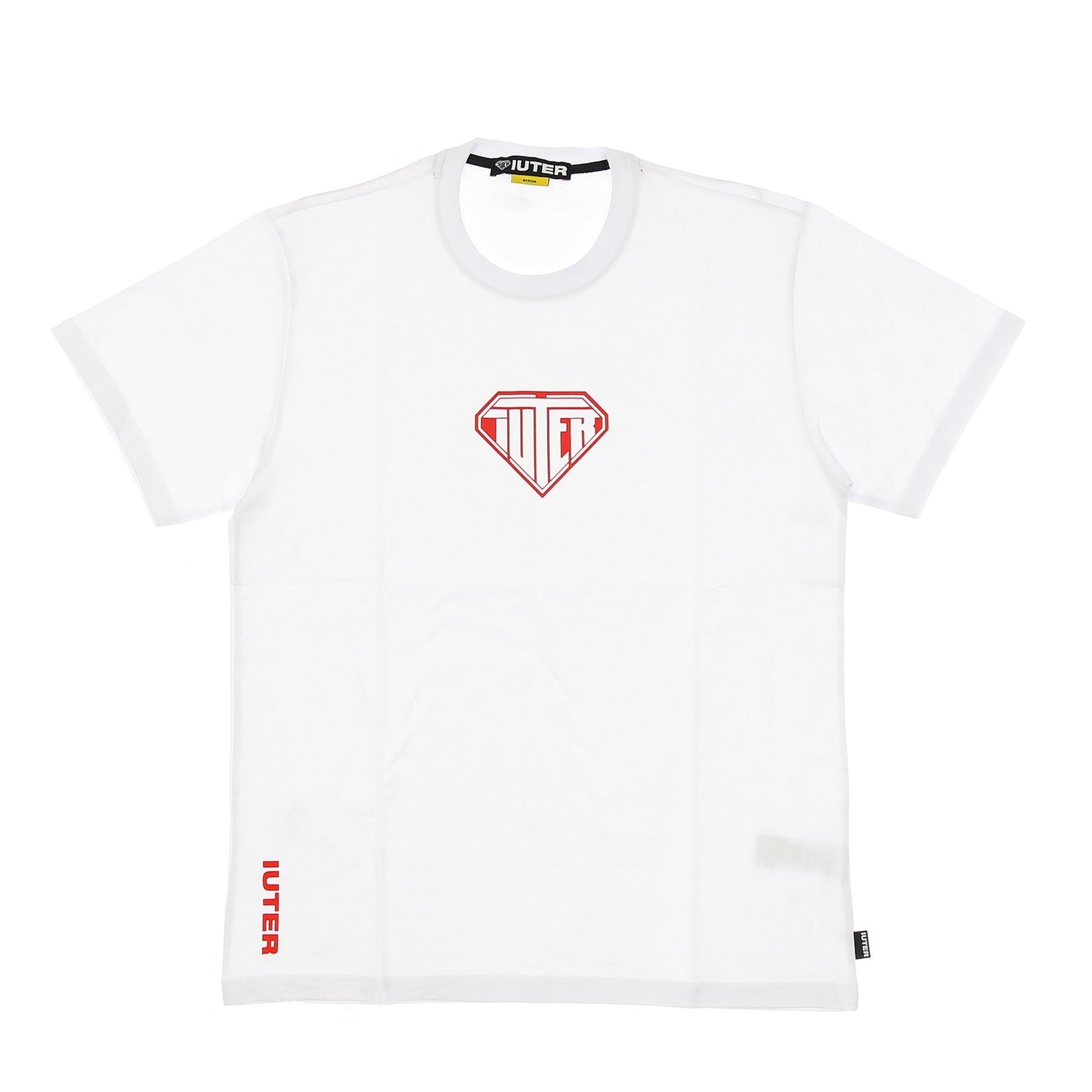 Iuter, Maglietta Uomo Logo Tee, White
