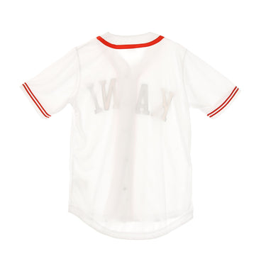 Casacca Bottoni Donna College Baseball Shirt White