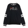 Fila, Felpa Leggera Girocollo Uomo Jamy Striped Sporty Crew Sweat, Black