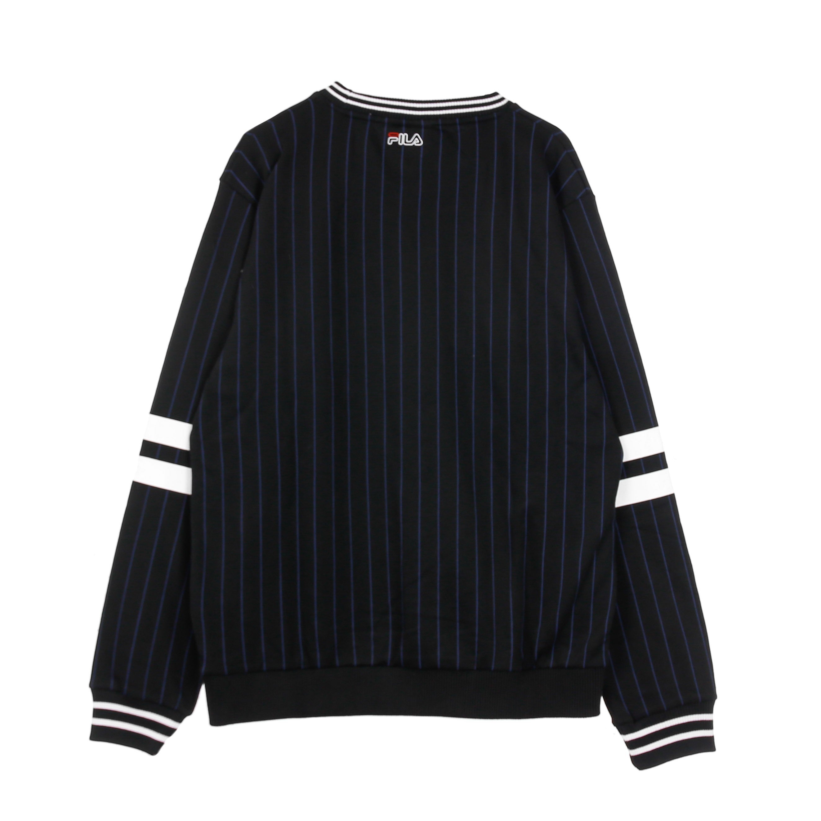 Fila, Felpa Leggera Girocollo Uomo Jamy Striped Sporty Crew Sweat, 