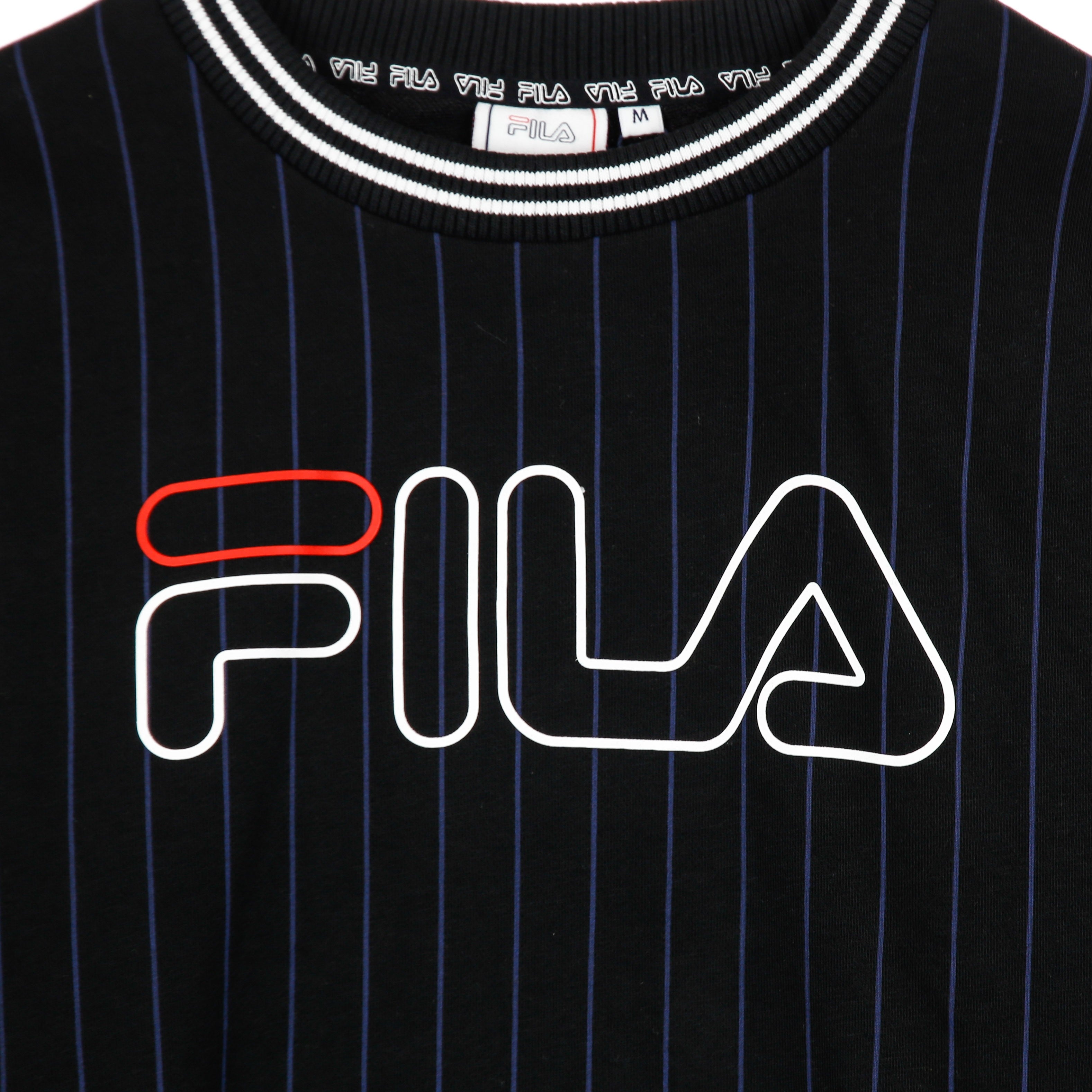 Fila, Felpa Leggera Girocollo Uomo Jamy Striped Sporty Crew Sweat, 