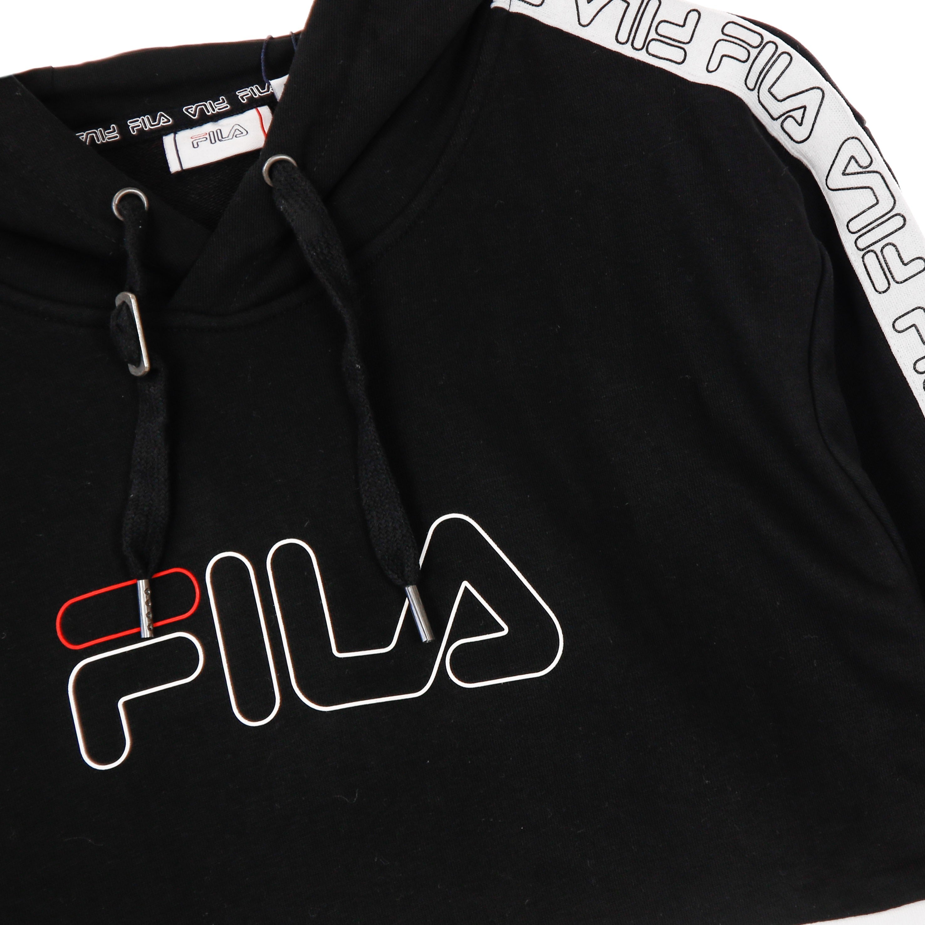 Fila, Felpa Leggera Cappuccio Uomo Jadon Blocked Tape Hoody, 