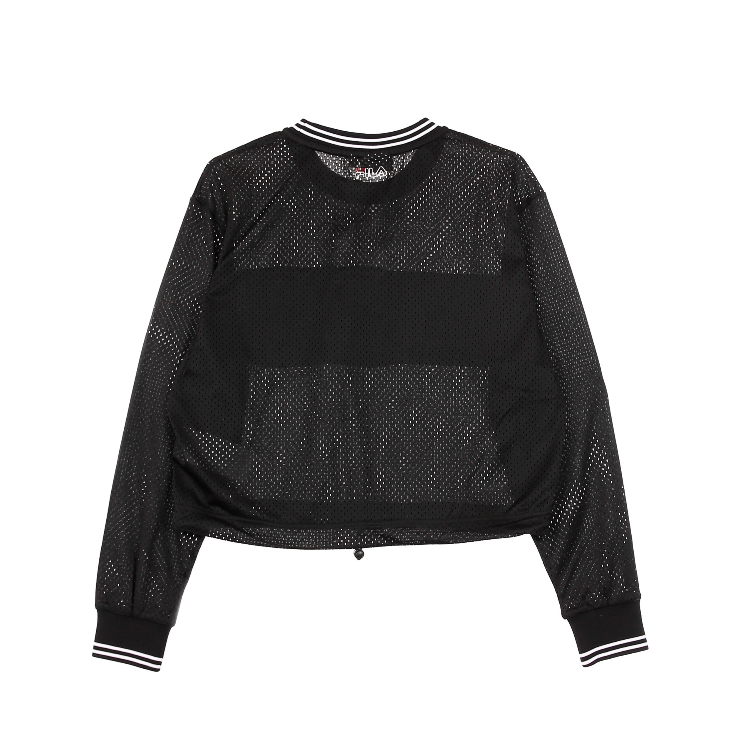 Fila, Maglietta Manica Lunga Corta Donna Jalina Cropped Sporty Mesh Shirt, Black