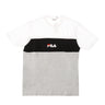 Fila, Maglietta Uomo Anoki Blocked Tee, Light Grey Melange Bros/bright White/black