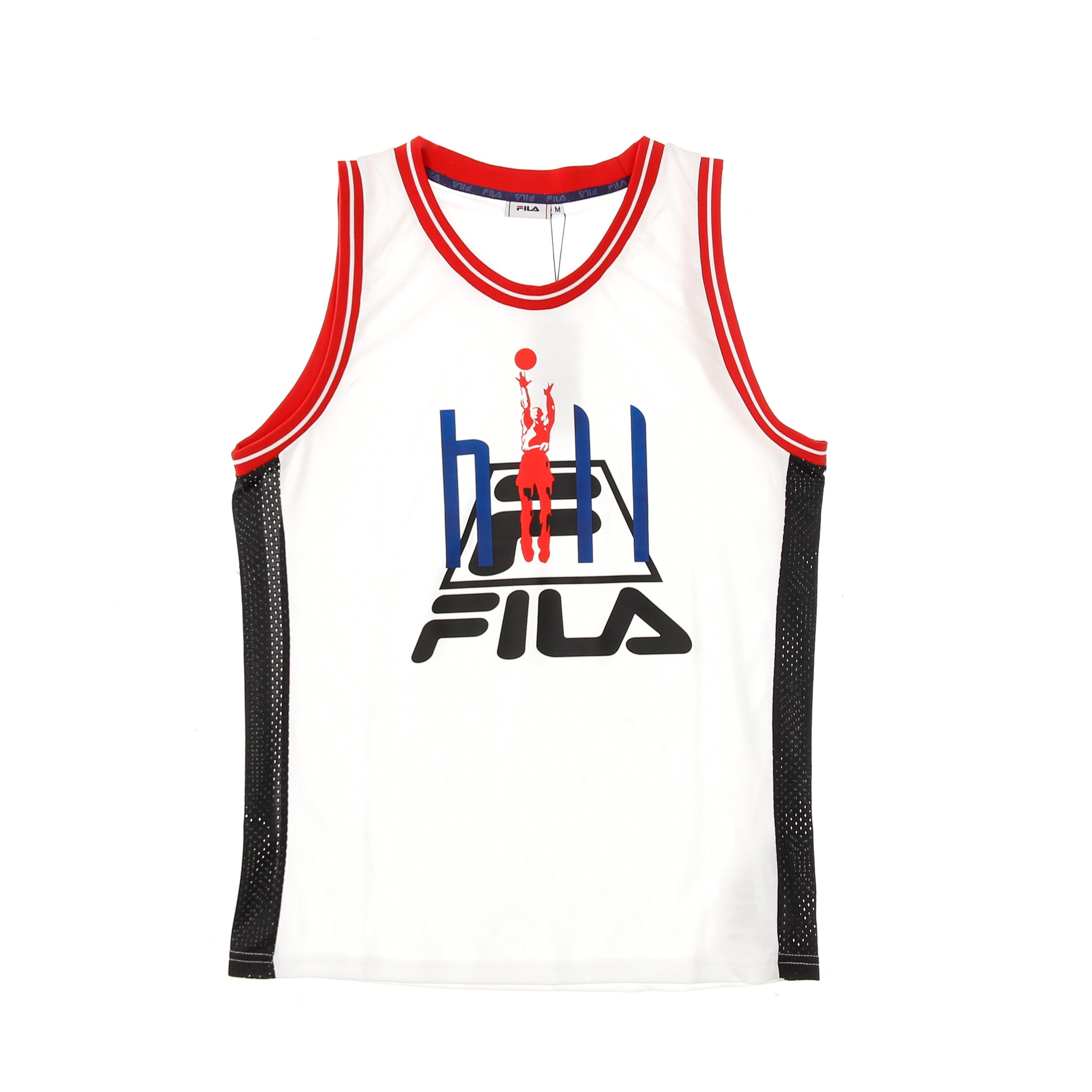 Fila, Canotta Tipo Basket Uomo Forbes Tank, Bright White/black