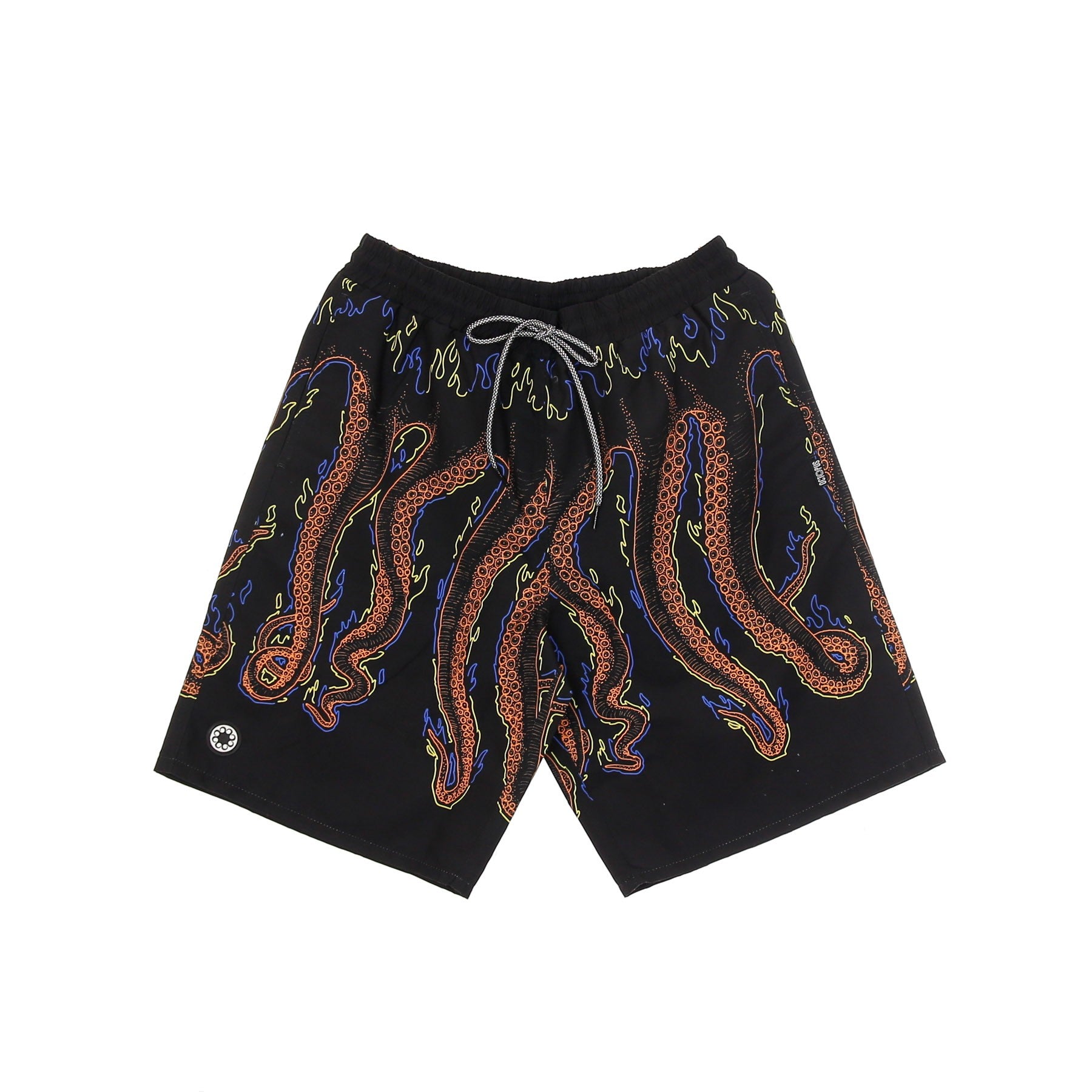 Octopus, Costume Bermuda Uomo More Fire Boardshorts, Black