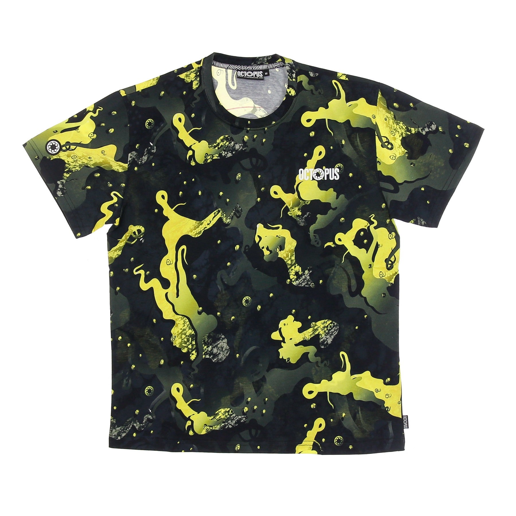 Octopus, Maglietta Uomo Camo Tee, Yellow/black
