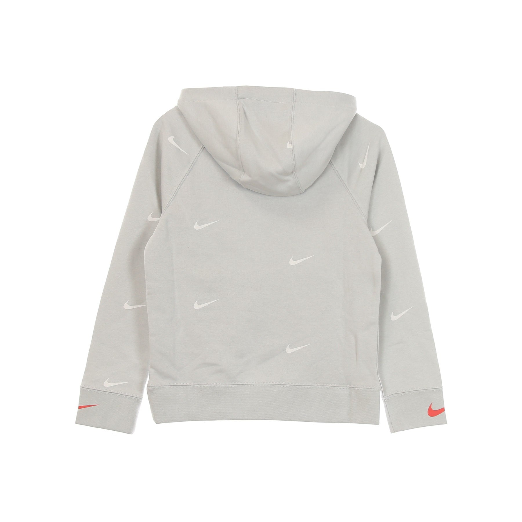 Nike, Felpa Leggera Cappuccio Bambino B Sportswear Fleece Swoosh Hooded Pullover, 