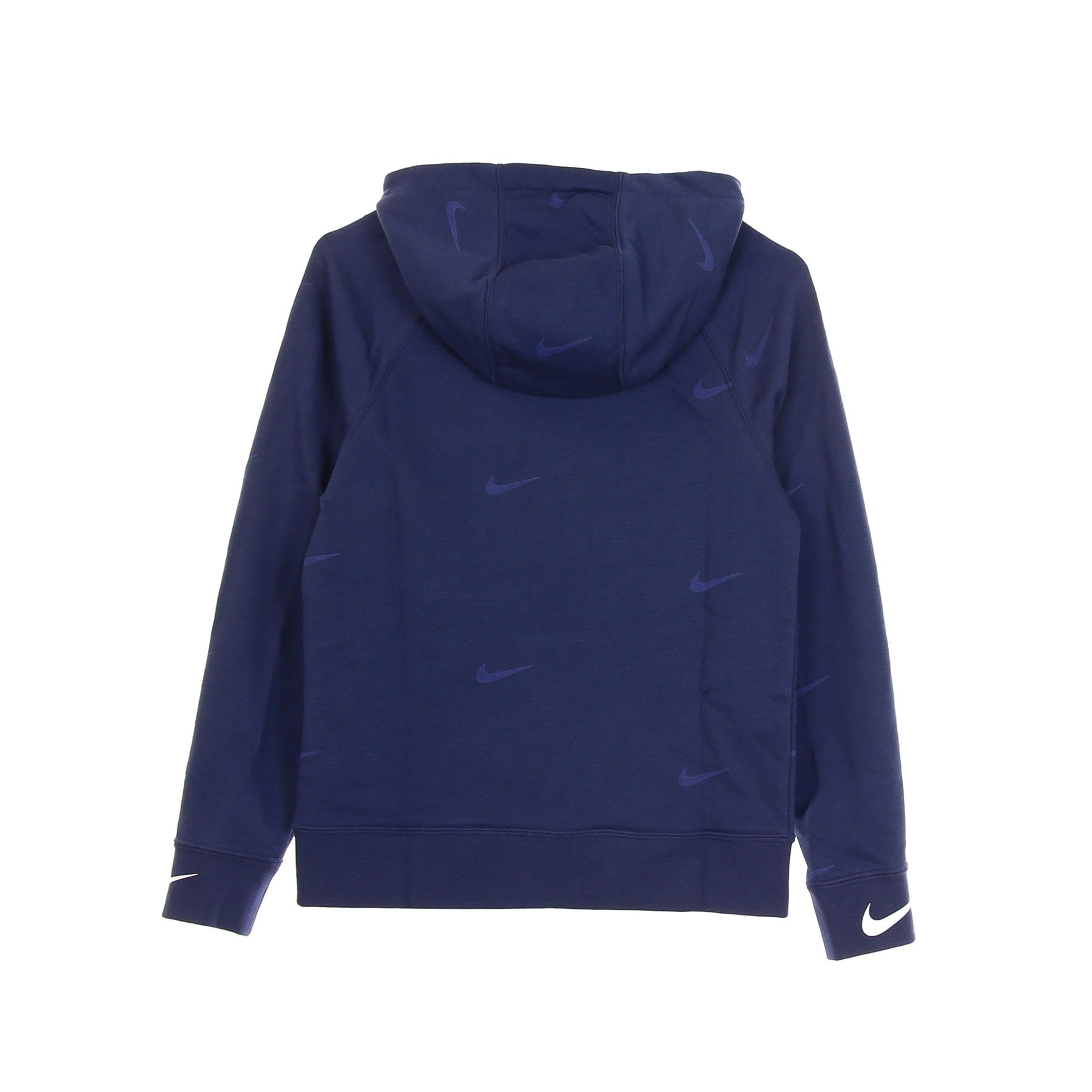 Nike, Felpa Leggera Cappuccio Bambino B Sportswear Fleece Swoosh Hooded Pullover, 