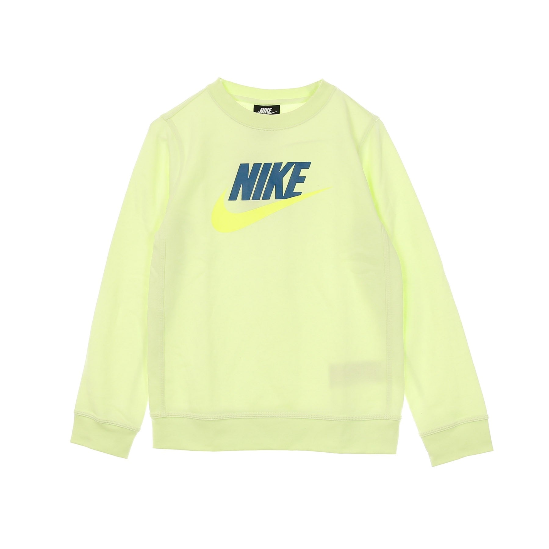 Nike, Felpa Girocollo Ragazzo B Sportswear Club Hybrid Crew, Lt Liquid Lime
