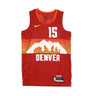 Nike Nba, Canotta Basket Uomo Nba Swingman Jersey City Edition 2020 No 15 Nikola Jokic Dennug, Team Crimson/university Orange
