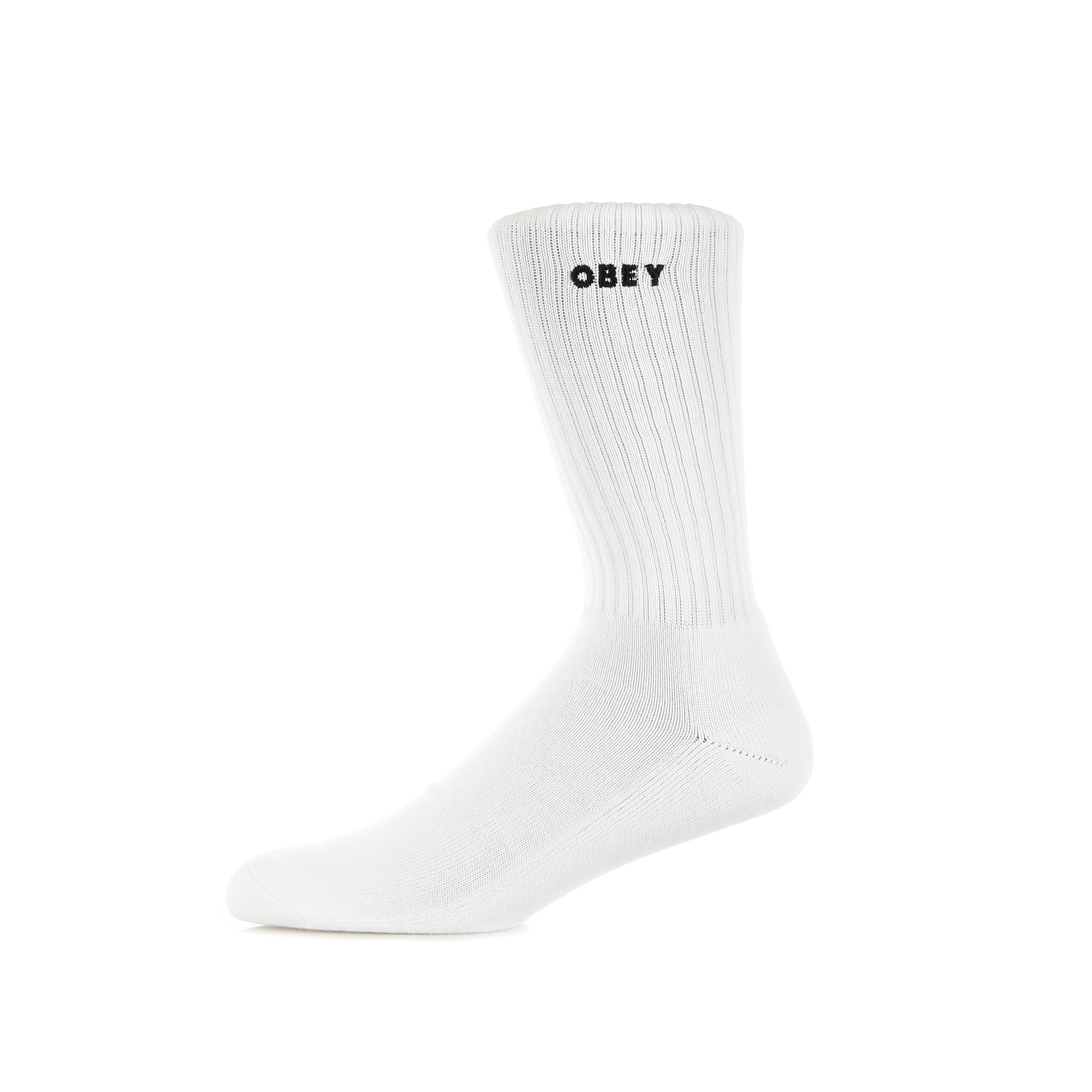 Obey, Calza Media Uomo Bold Socks, White