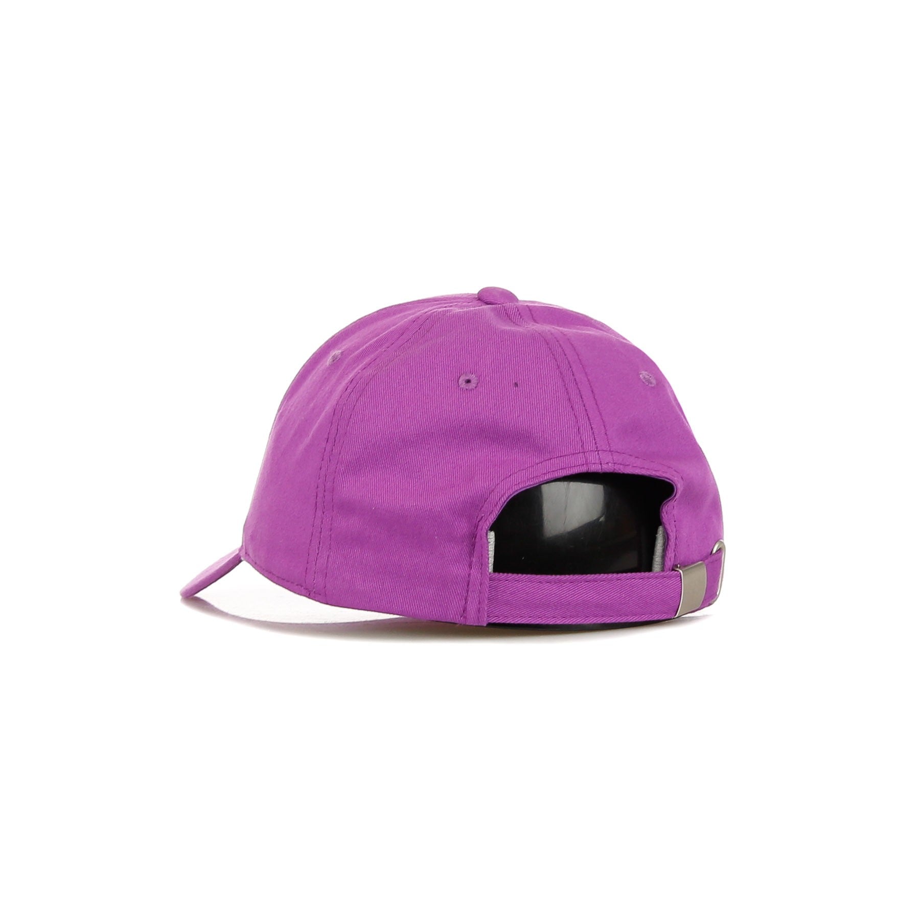Curved Visor Cap for Men Linear Logo 6 Panel Purple Cactus Flower