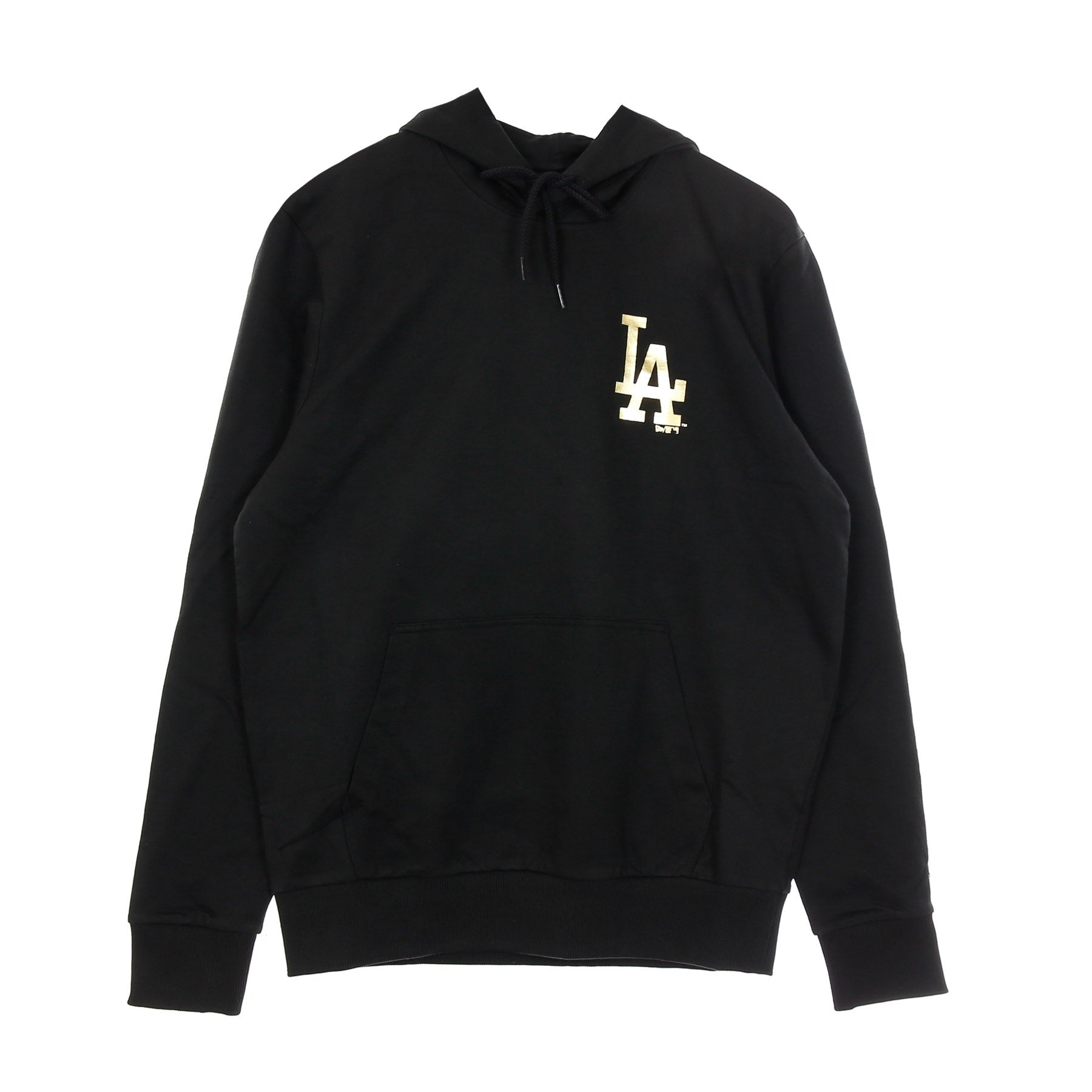 New Era, Felpa Leggera Cappuccio Uomo Mlb Metallic Hoodie Losdod, Black