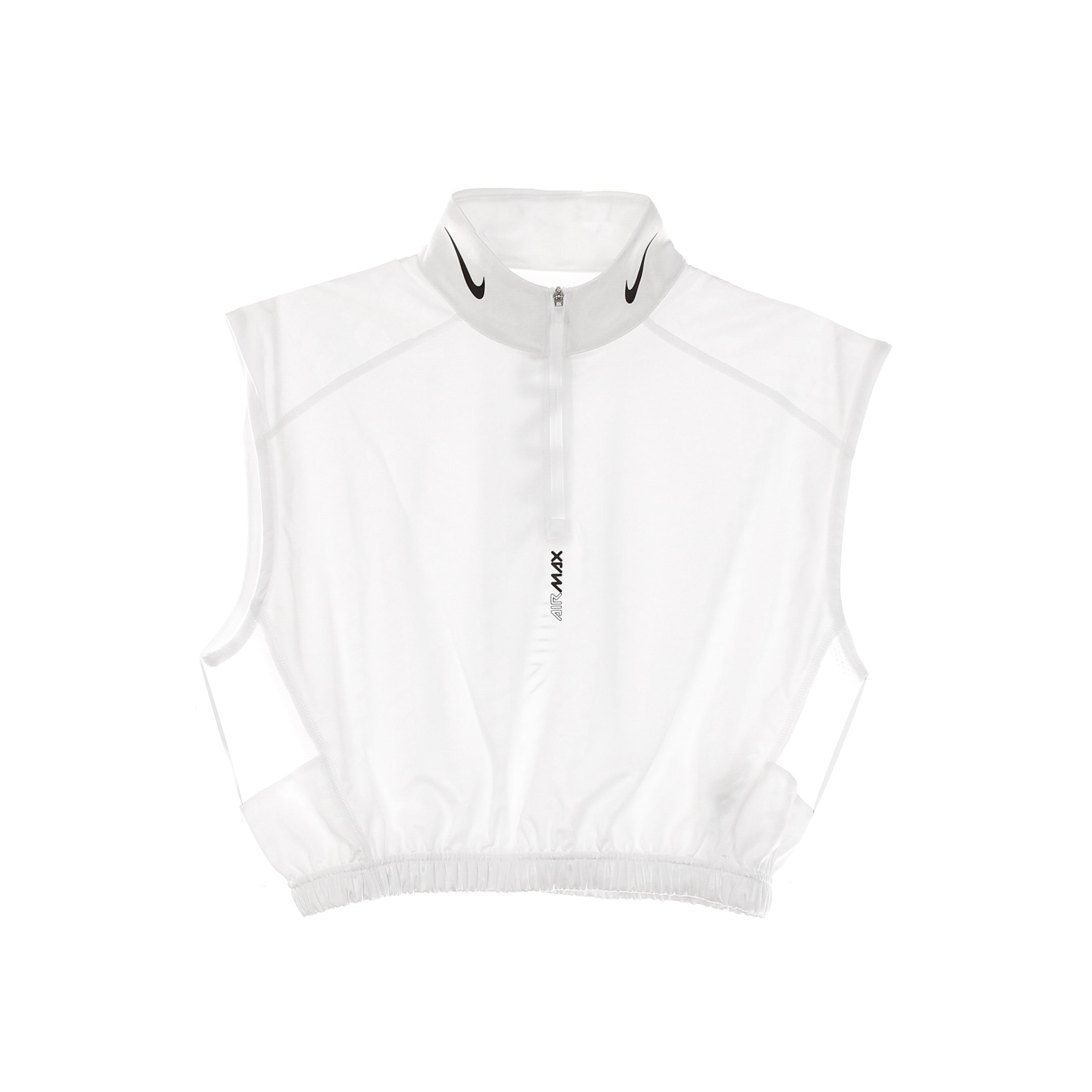 Top Donna W Sportswear Half Zip Sleeveless Top Amd White/white/black