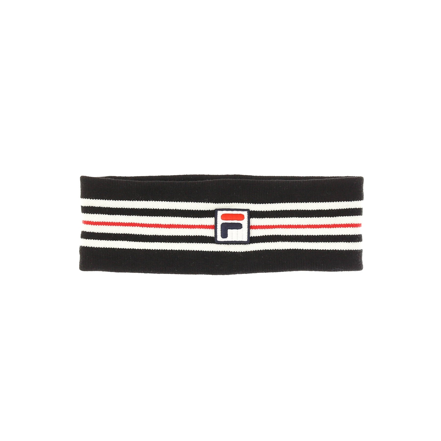 Fascetta Uomo Intarsia Knitted Headband Black/bright White/true Red