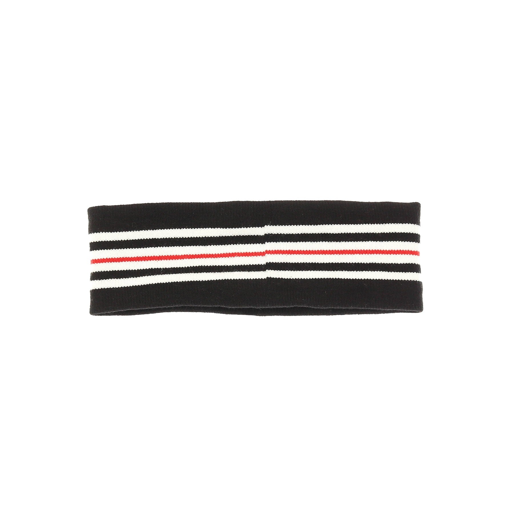 Men's Intarsia Knitted Headband Black/bright White/true Red