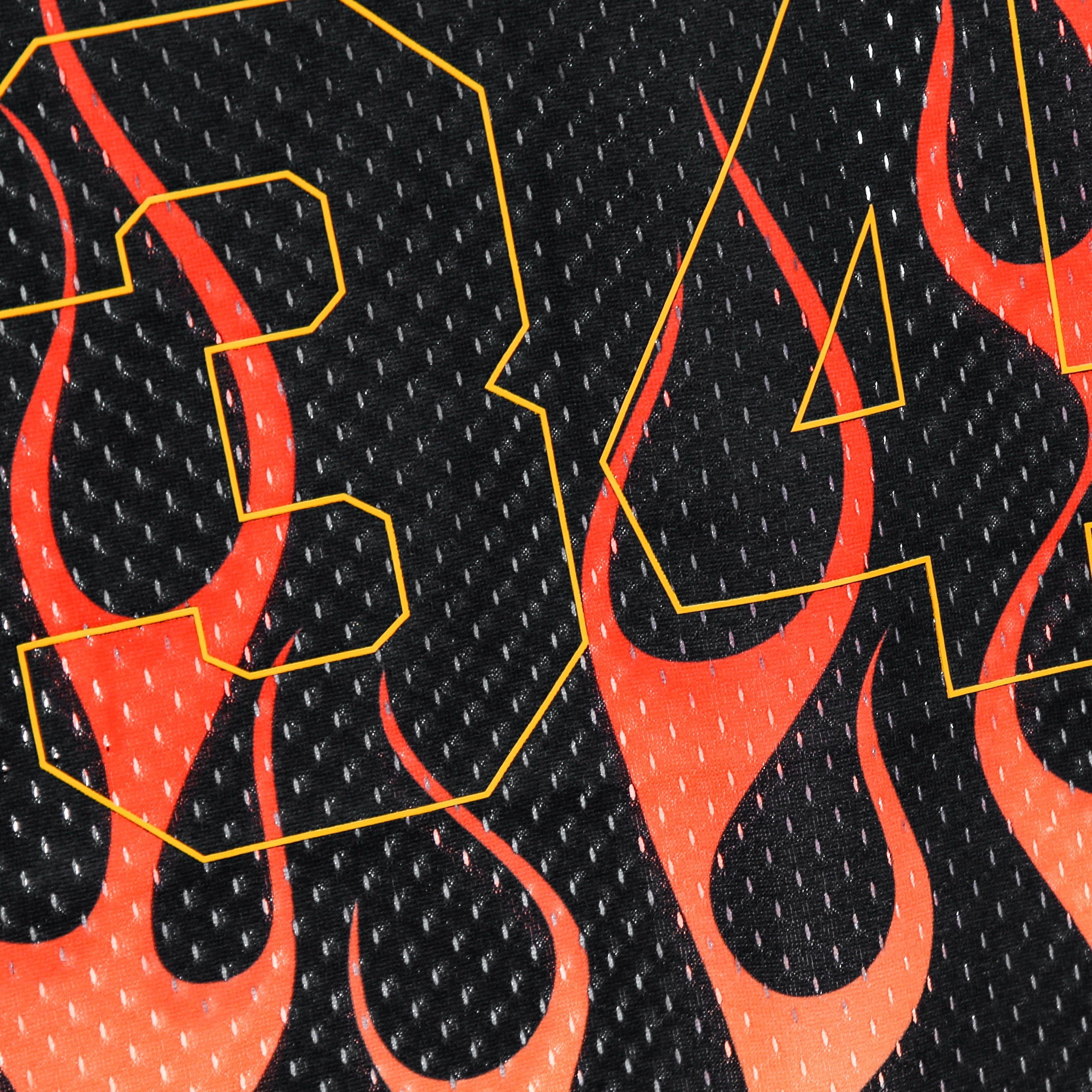 Mitchell & Ness, Canotta Basket Uomo Nba Swingman Jersey Flames Hardwood Classics N.34 Hakeem Olajuwon 1993-94 Houroc, 