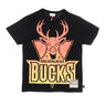 Mitchell & Ness, Maglietta Uomo Nba Flames Tee Hardwood Classics Milbuc, Black