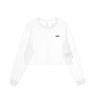 Vans, Maglietta Manica Lunga Corta Donna Junior V L/s Crop Tee, White