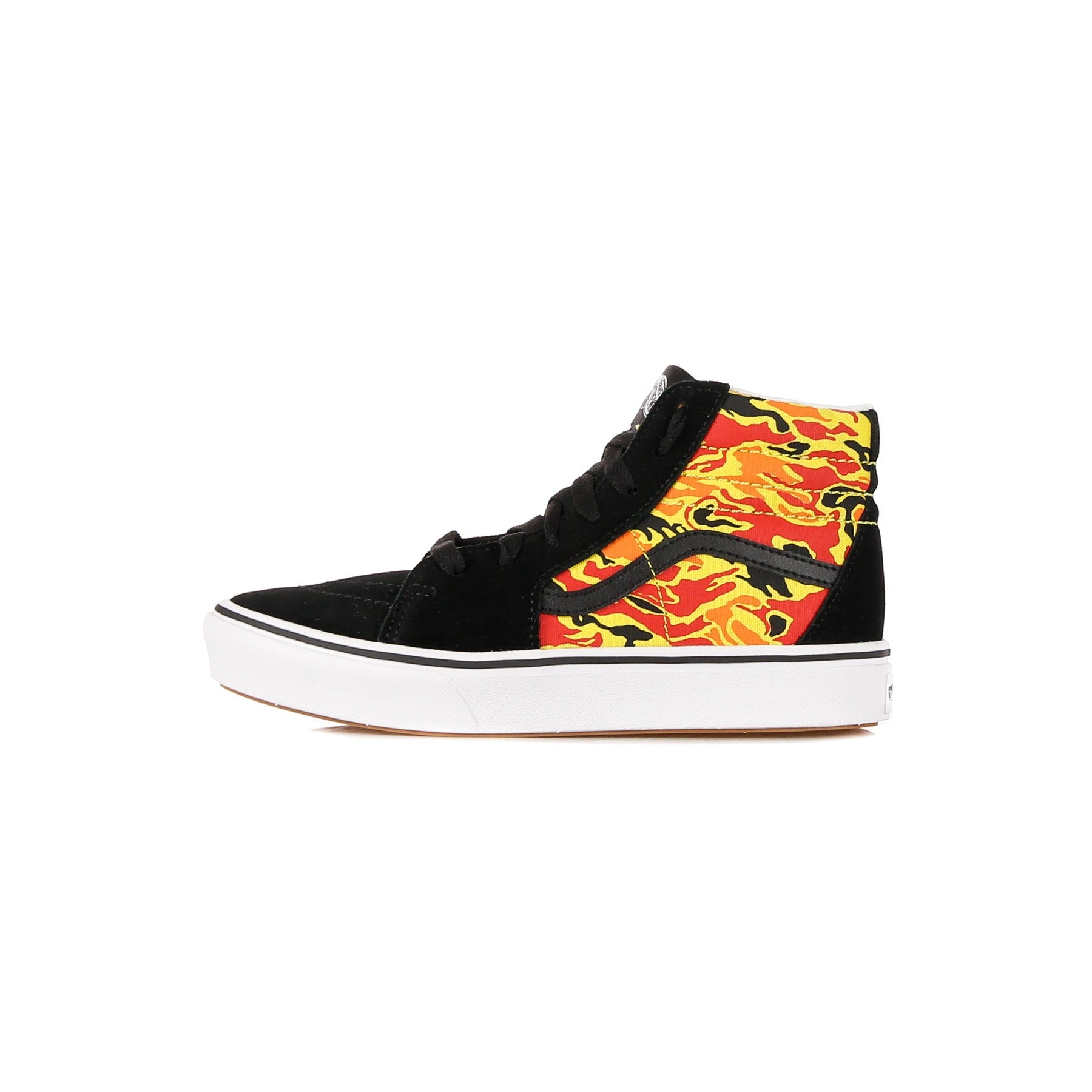 Vans, Scarpa Alta Ragazzo Comfy Cush Sk8-hi (flame Camo), Flame/black/true White