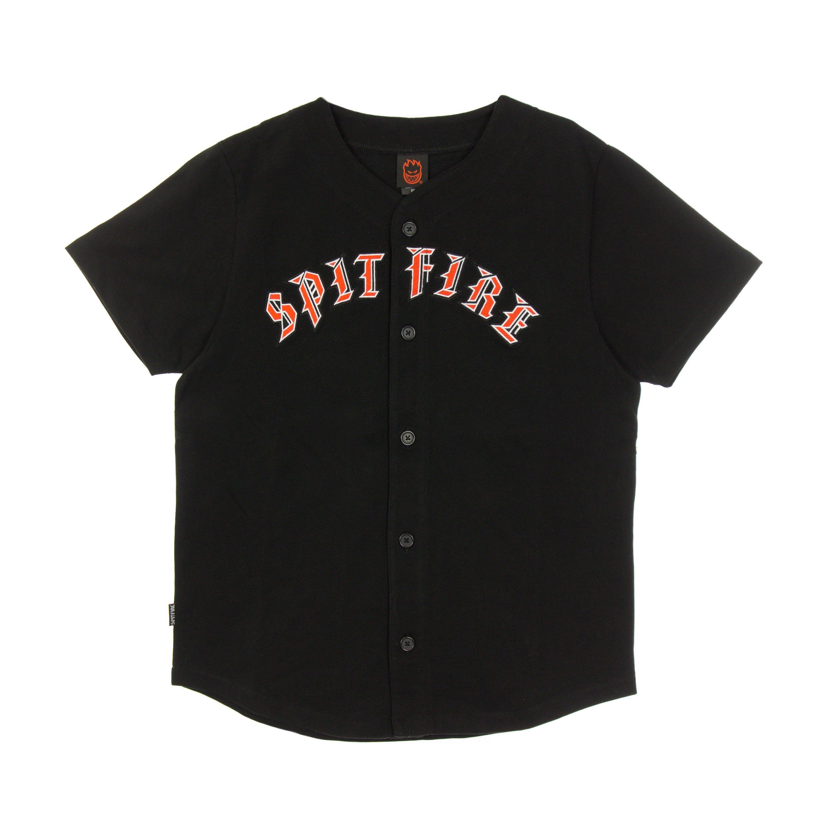 Spitfire, Casacca Bottoni Uomo Old E Jersey, Black/red/black