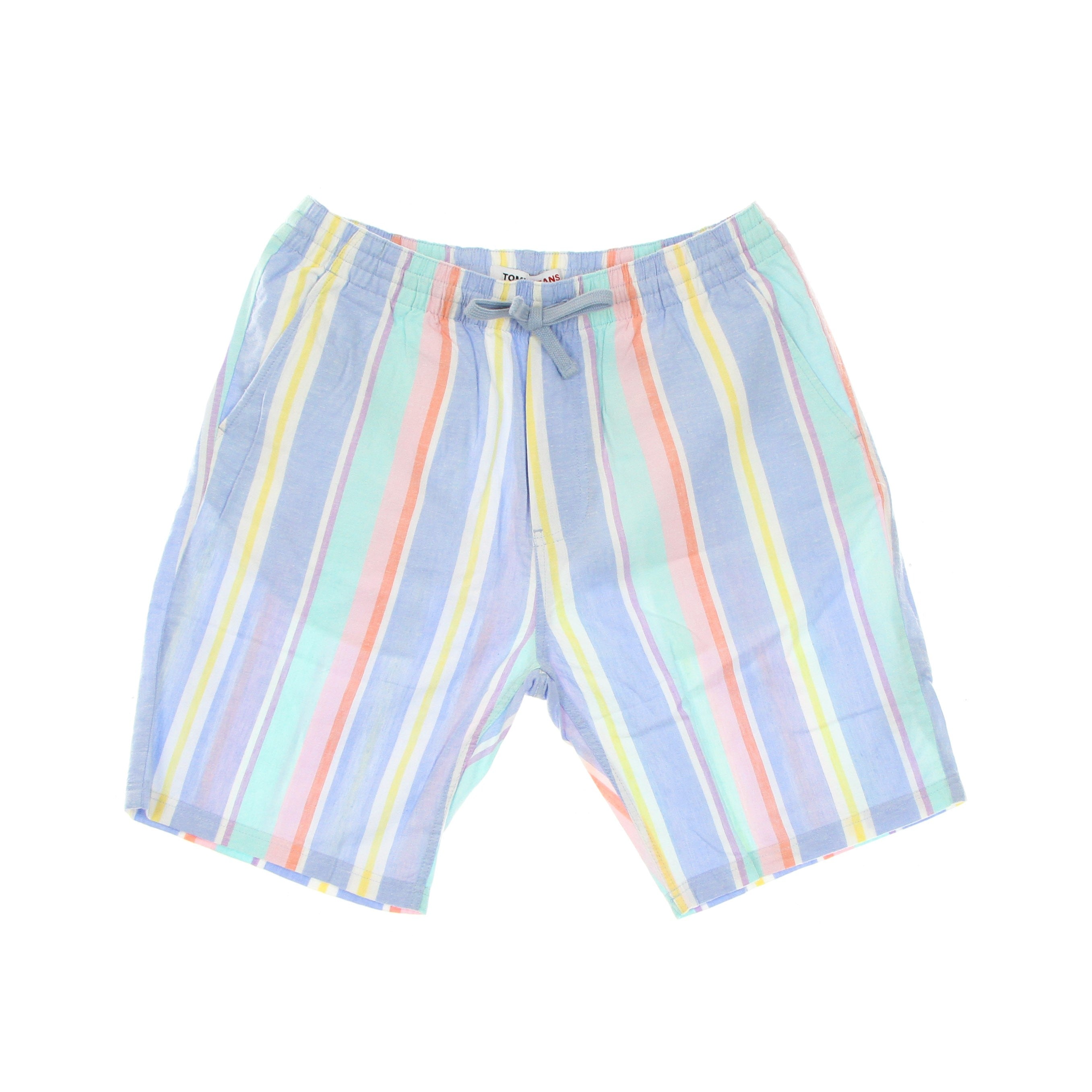 Tommy Hilfiger, Pantalone Corto Uomo Pastel Stripe 1 Short, Light Powdery Blue/stripe