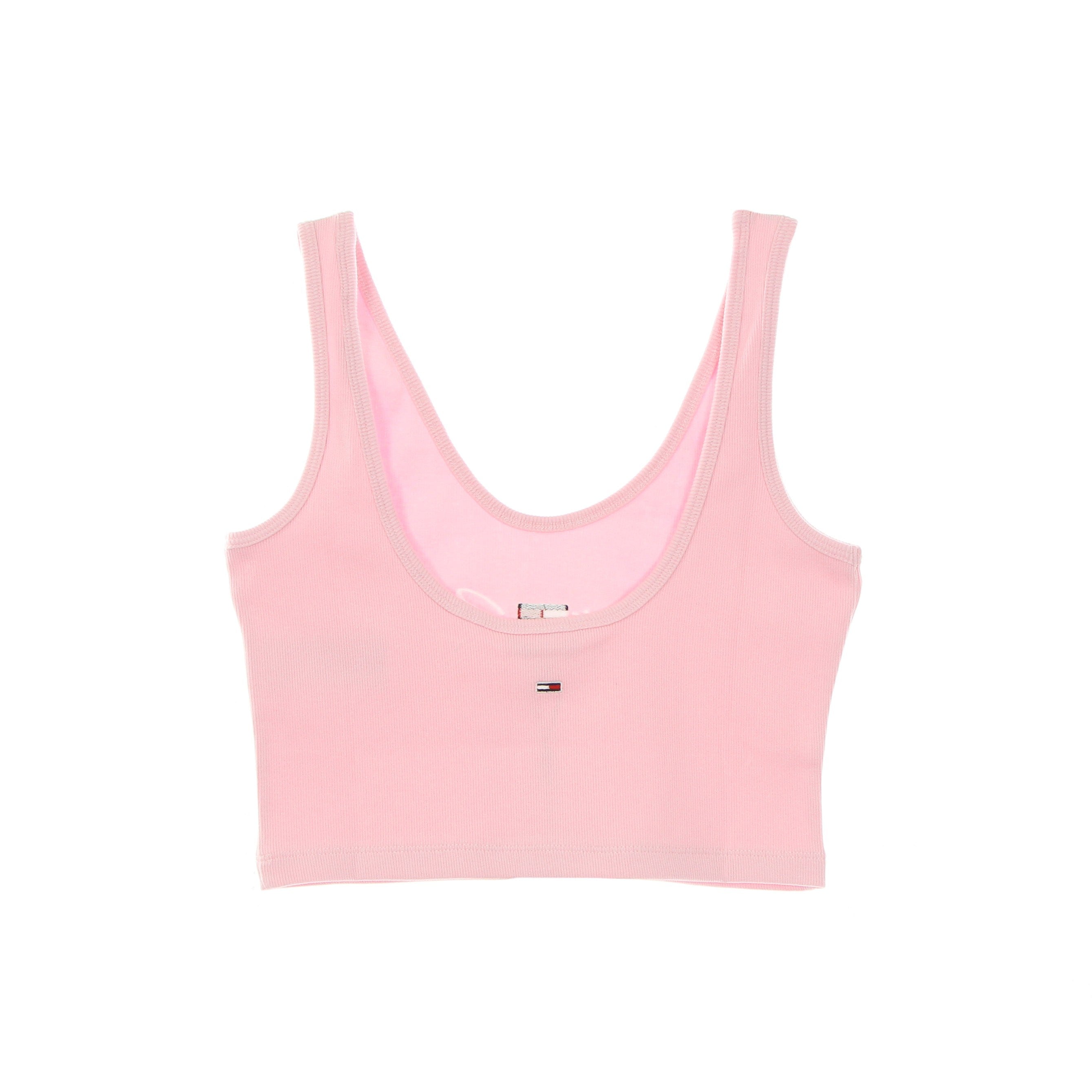 Women's Rib Crop Top Romantic Pink
