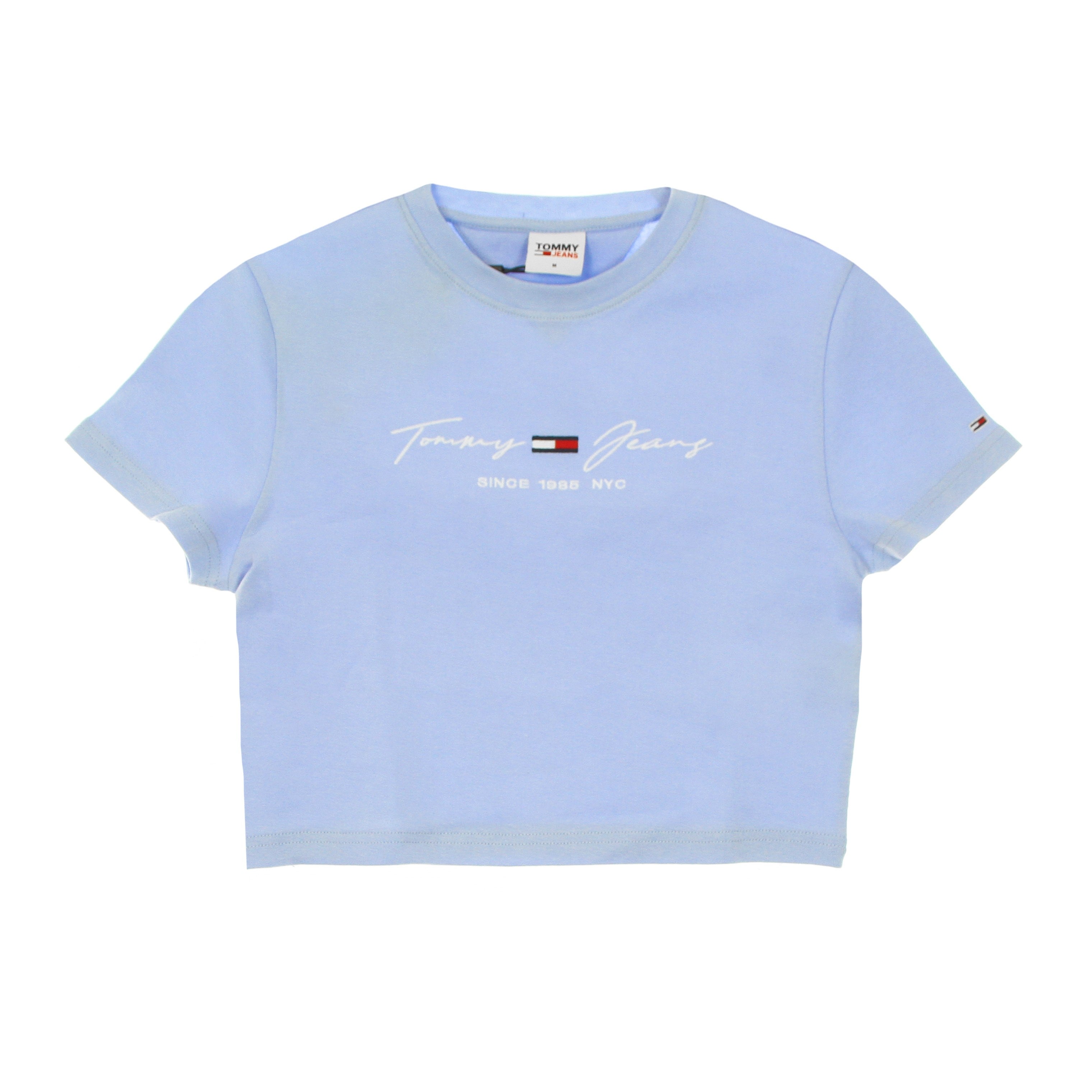 Rib Baby Tee Women's Cropped T-Shirt Light Powdery Blue